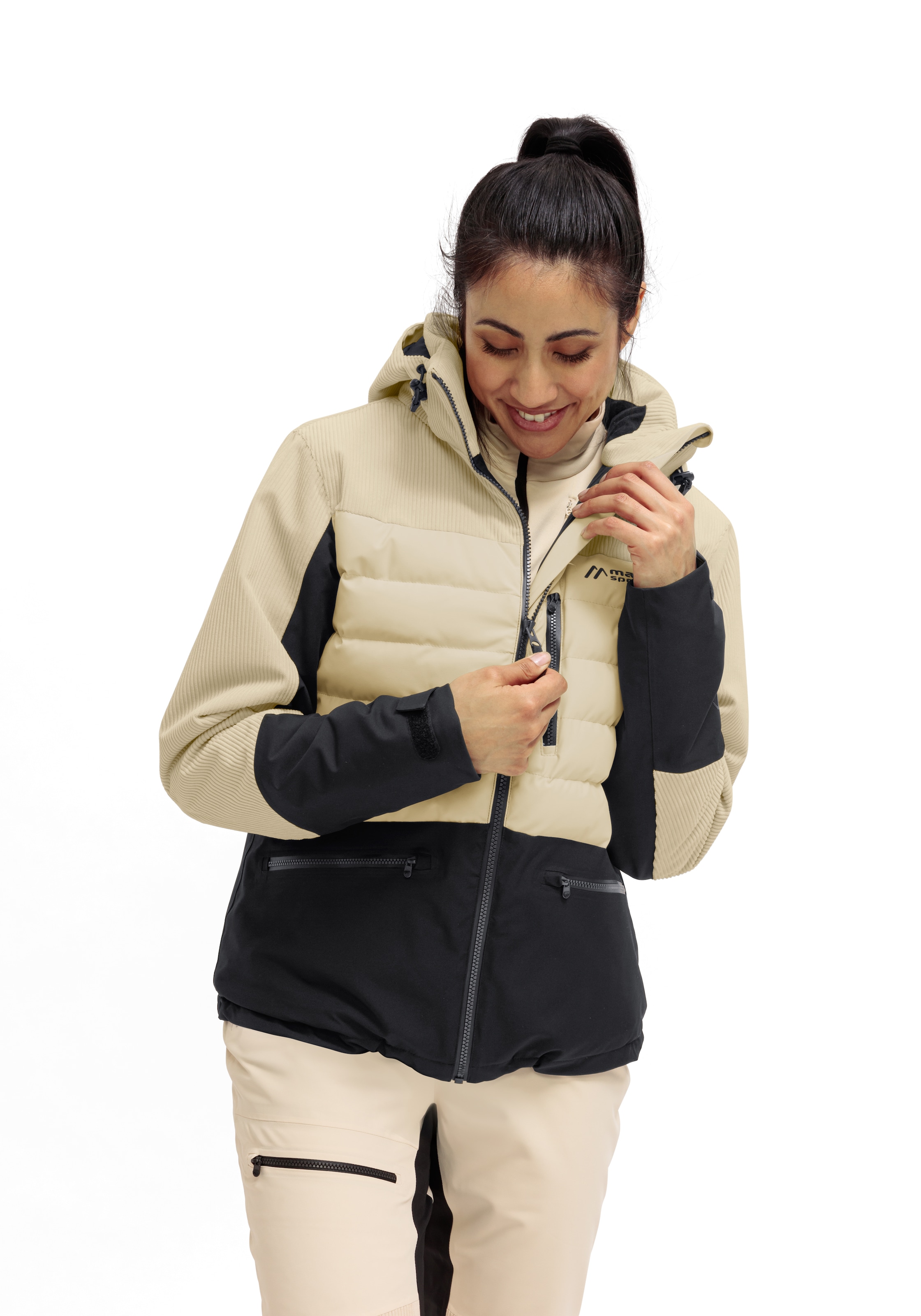 Maier Sports Skijacke »Whiteglam W«, Damen Winterjacke wasserdicht u. atmungsaktiv