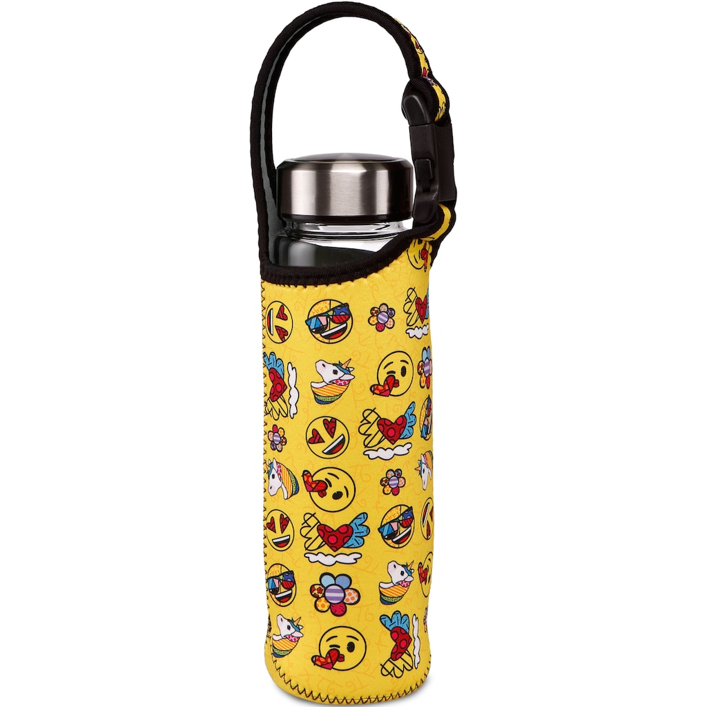 Goebel Trinkflasche »emoji® by BRITTO® - "Summer Feelings"«, (mit Haltegurt)