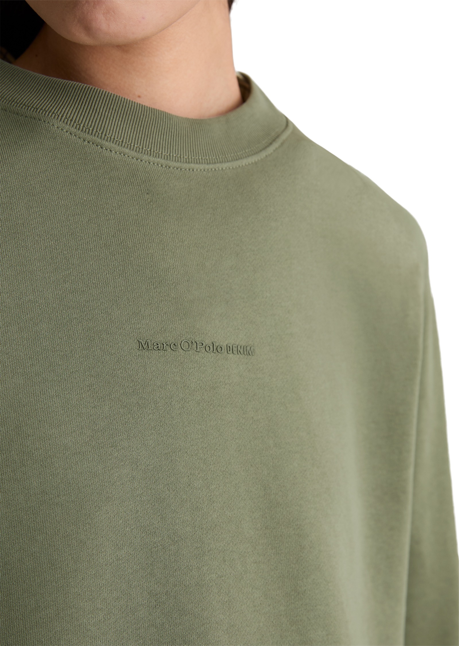 Thumbnail - Marc OPolo DENIM Sweatshirt, Rückenteil dezent länger, kleine Seitenschlitze, relaxed fit