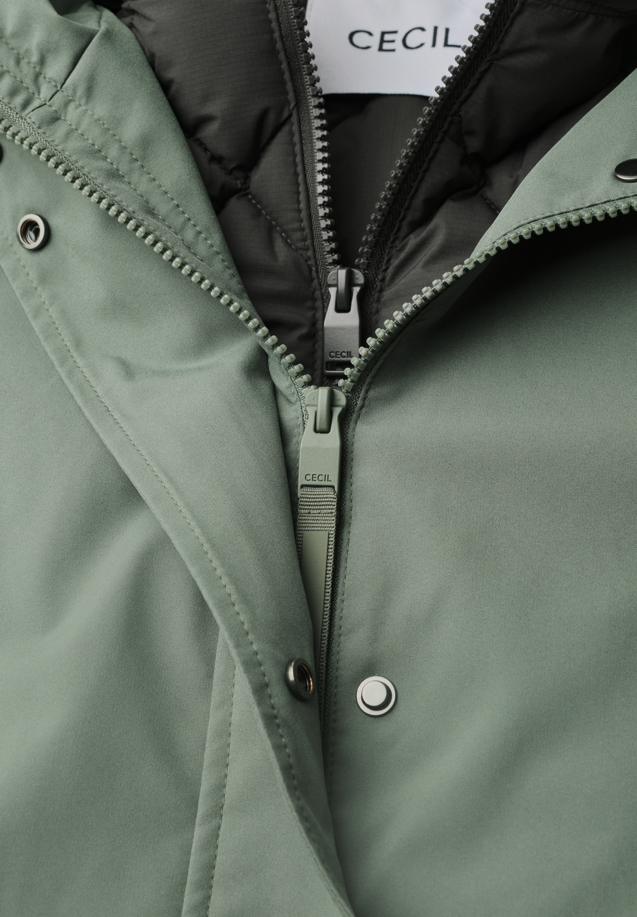Cecil Blouson mit Kapuze 2-in-1 Jacke mit Steppwesten-Inlay / Kapuze