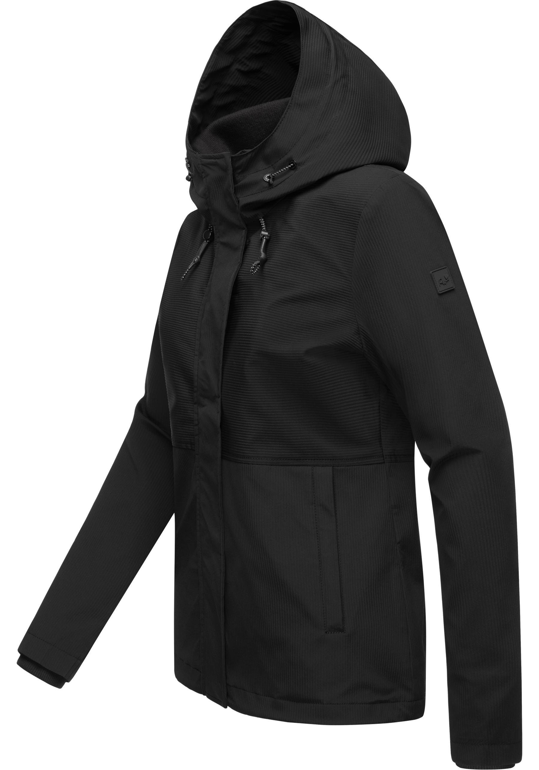 Ragwear Outdoorjacke »Sunniva B«, mit Kapuze, Übergangsjacke wasserdicht mit feiner Rillenstruktur