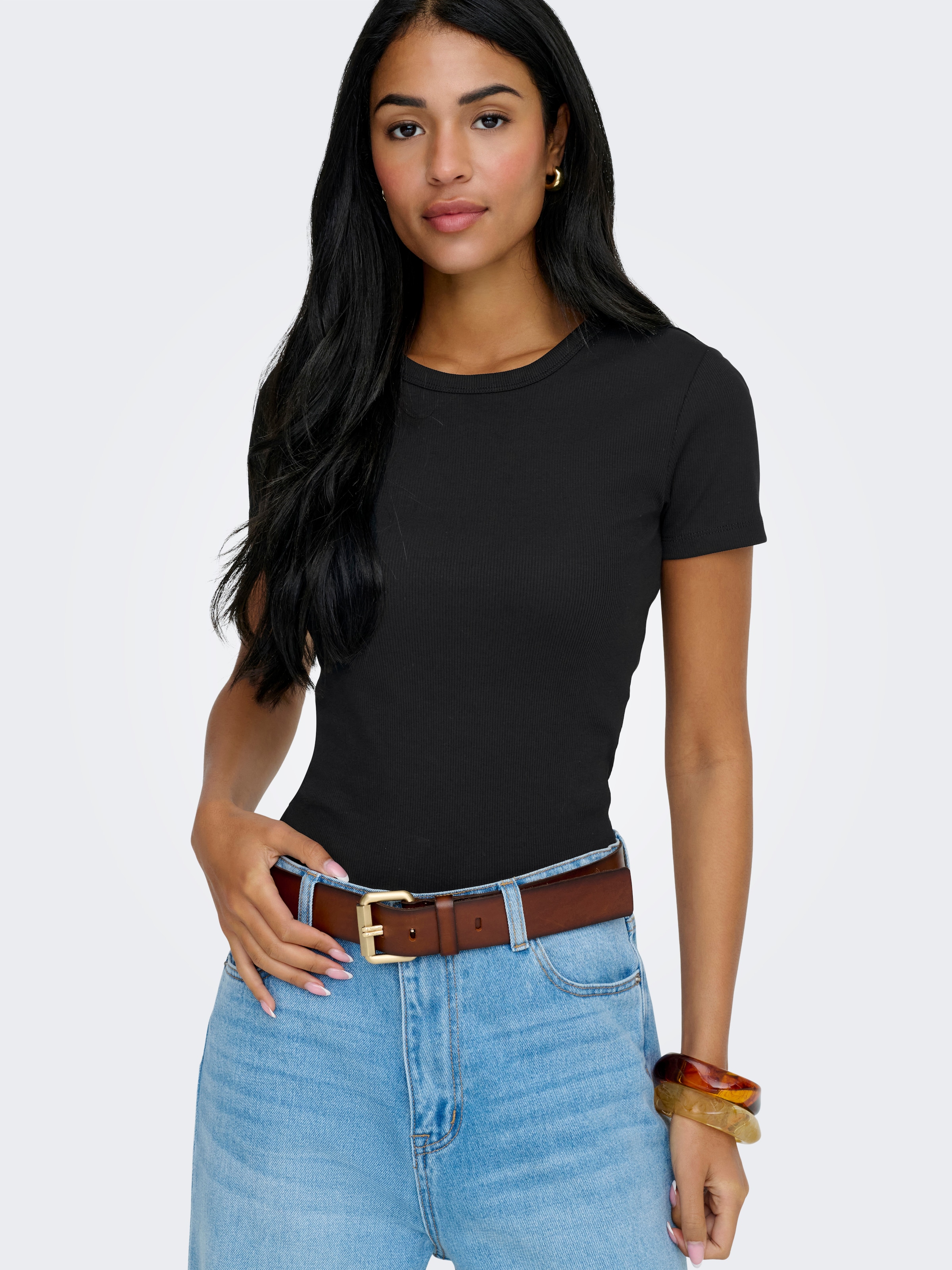 ONLY Kurzarmshirt "ONLVAL LIFE S/S O-NECK TOP JRS" günstig online kaufen