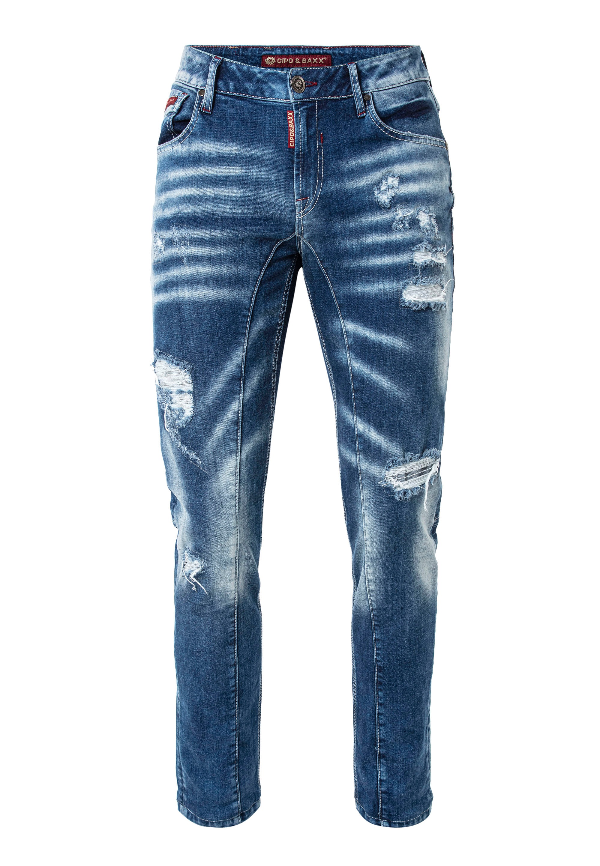 Cipo & Baxx Straight-Jeans, in modischem Destroyed-Look