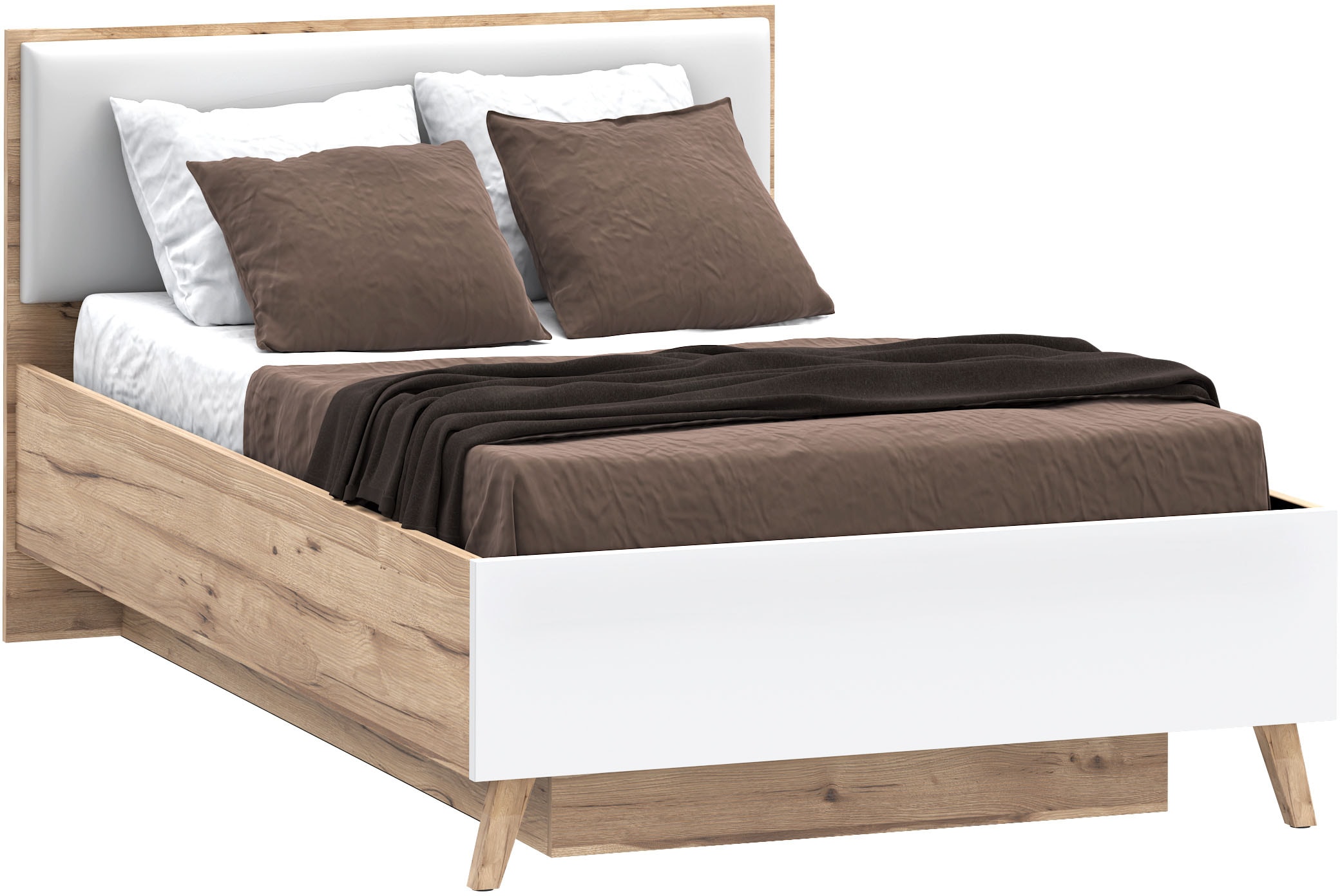 FORTE Stauraumbett "Vankka viel Stauraum, skandinavisches Design, Made in E günstig online kaufen