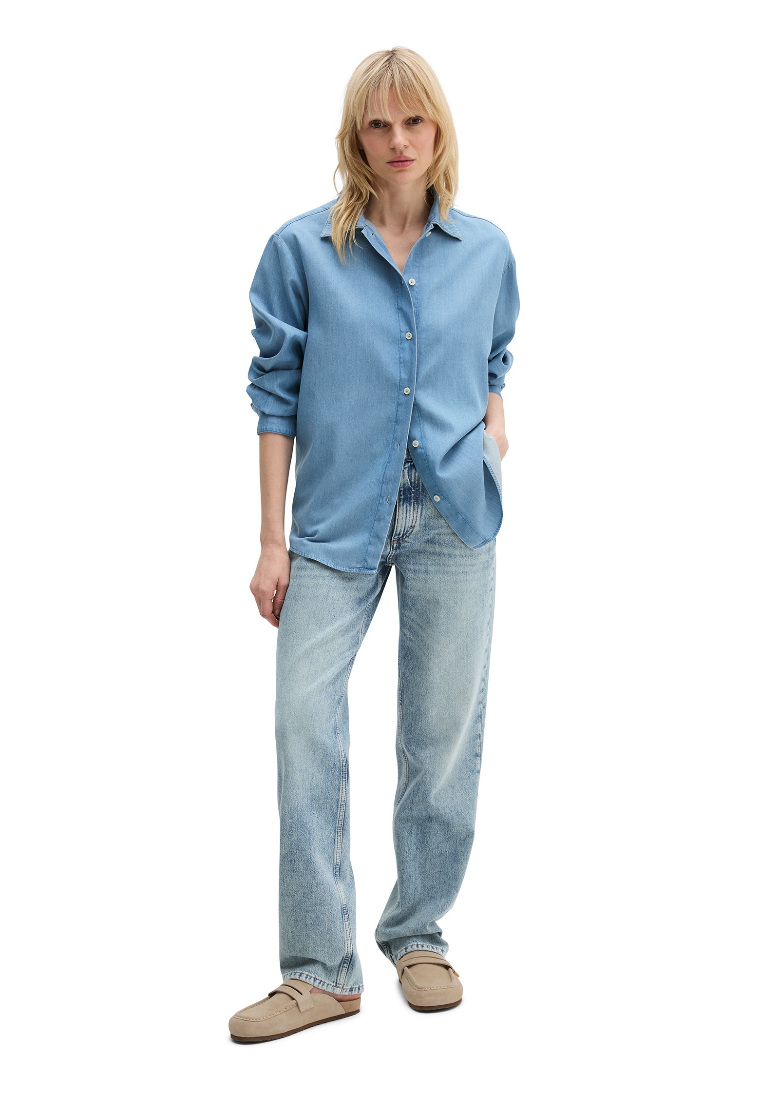 Marc O'Polo Langarmbluse »aus TENCEL™ Lyocell-Baumwolle-Mix«