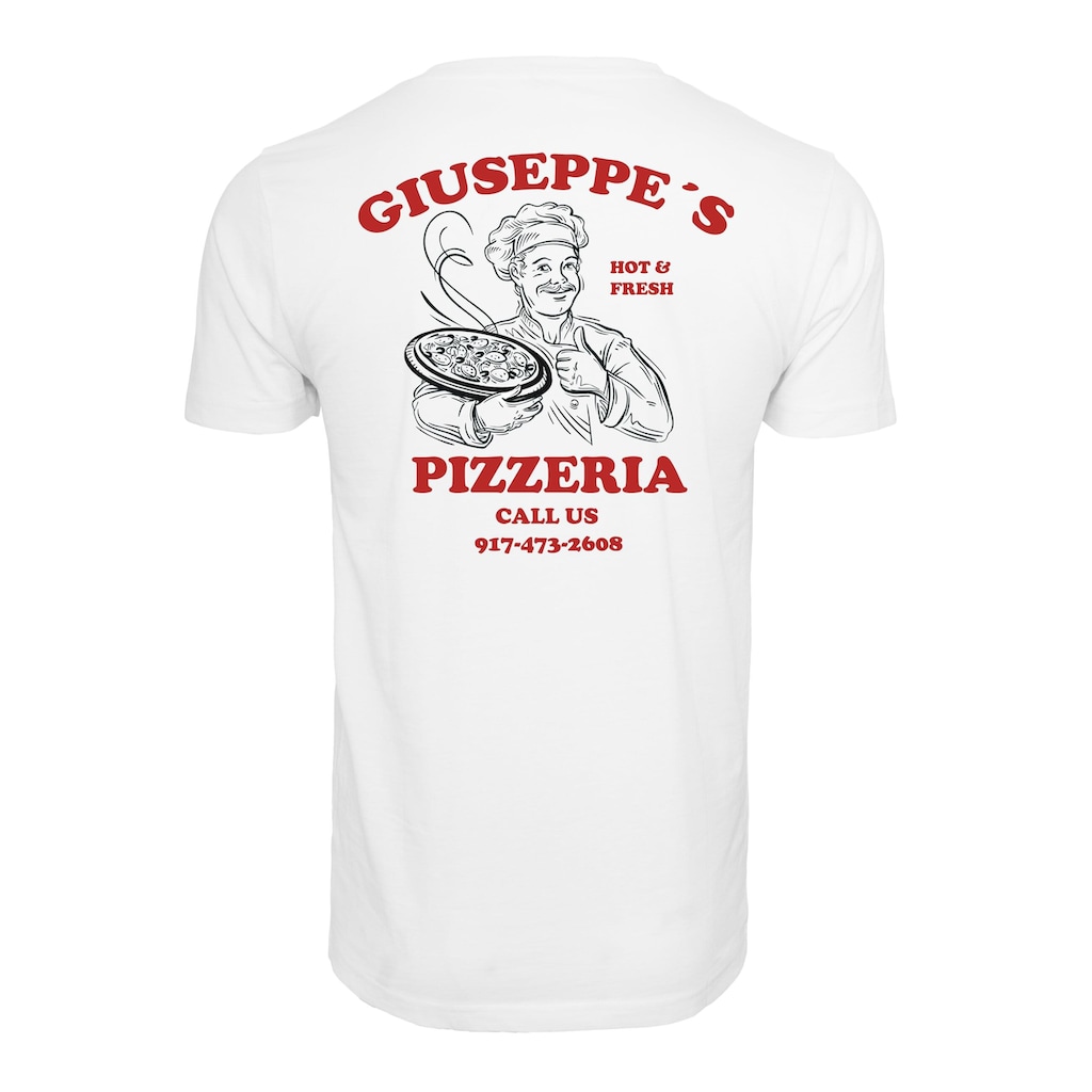 MisterTee Kurzarmshirt »MisterTee Herren Giuseppe's Pizzeria Tee«, (1 tlg.)