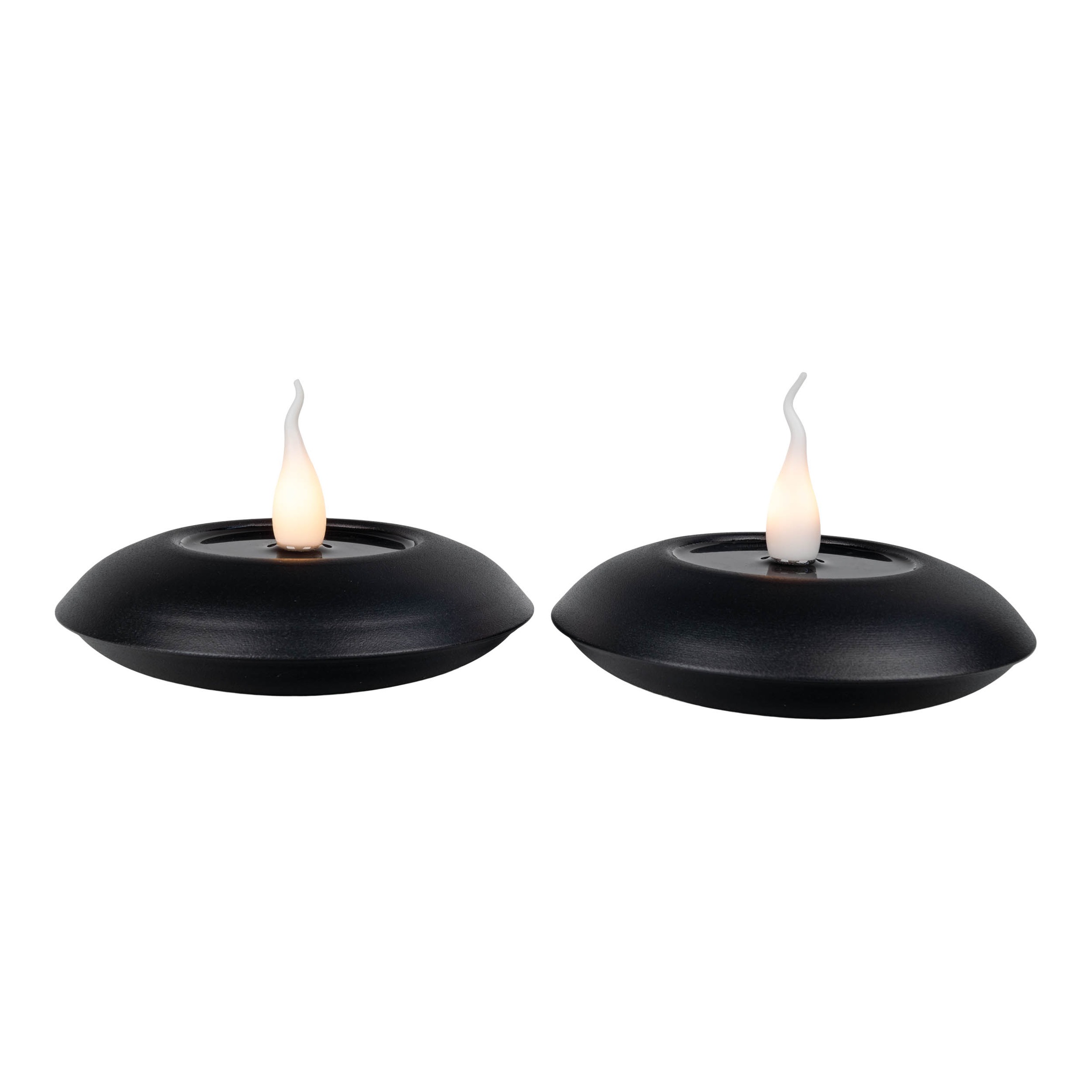 näve LED Dekolicht »Leli« LED-Modul 2 Stk. Warmweiß 2er-Set LED Kerzen schwarz, Flammeneffekt, Timer, Schiebeschalter
