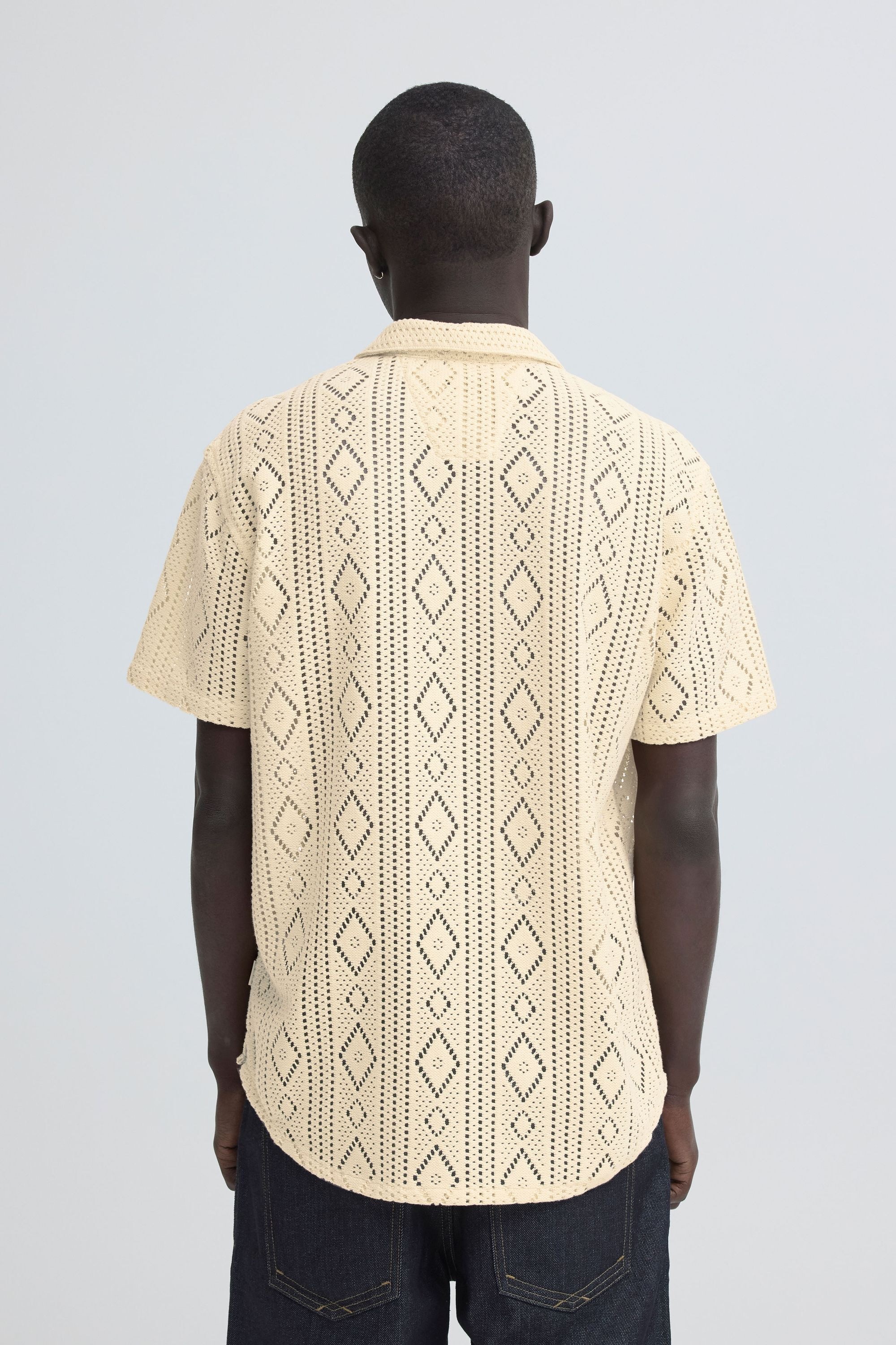 Blend Kurzarmhemd »BHAkon« Sommerliches Kurzarmhemd mit Lochstrickmuster
