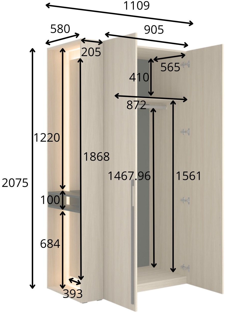 OTTO home Einlegeboden "TRENTOO Regalböden im 3er Set, für mehr Stauraum und Ordnung" Set, Maße je Stück B/T/H: 87/55/1,6 cm, 3 Stk. tlg. FSC-zertifizierter Holzwerkstoff, passend zum Schrank TRENTOO