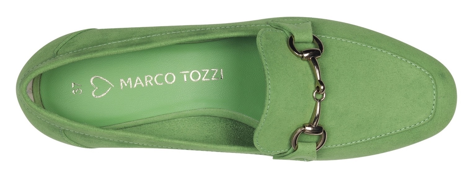 MARCO TOZZI Slipper, Blockabsatz, Loafer, Businessschuh mit Schmuckspange