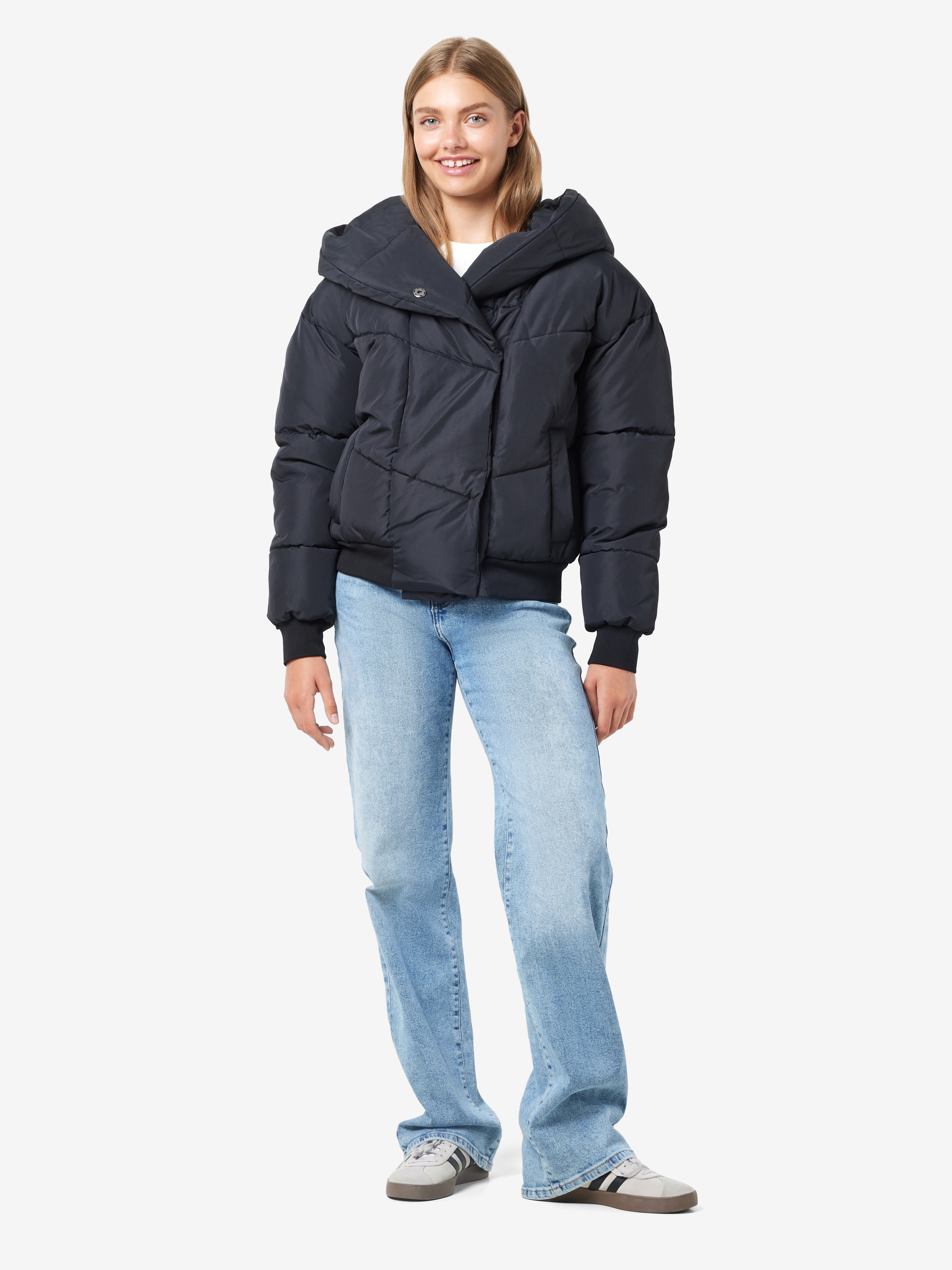 Noisy may Steppjacke »NMTALLY L/S BOMBER JACKET NOOS FWD«, mit Kapuze