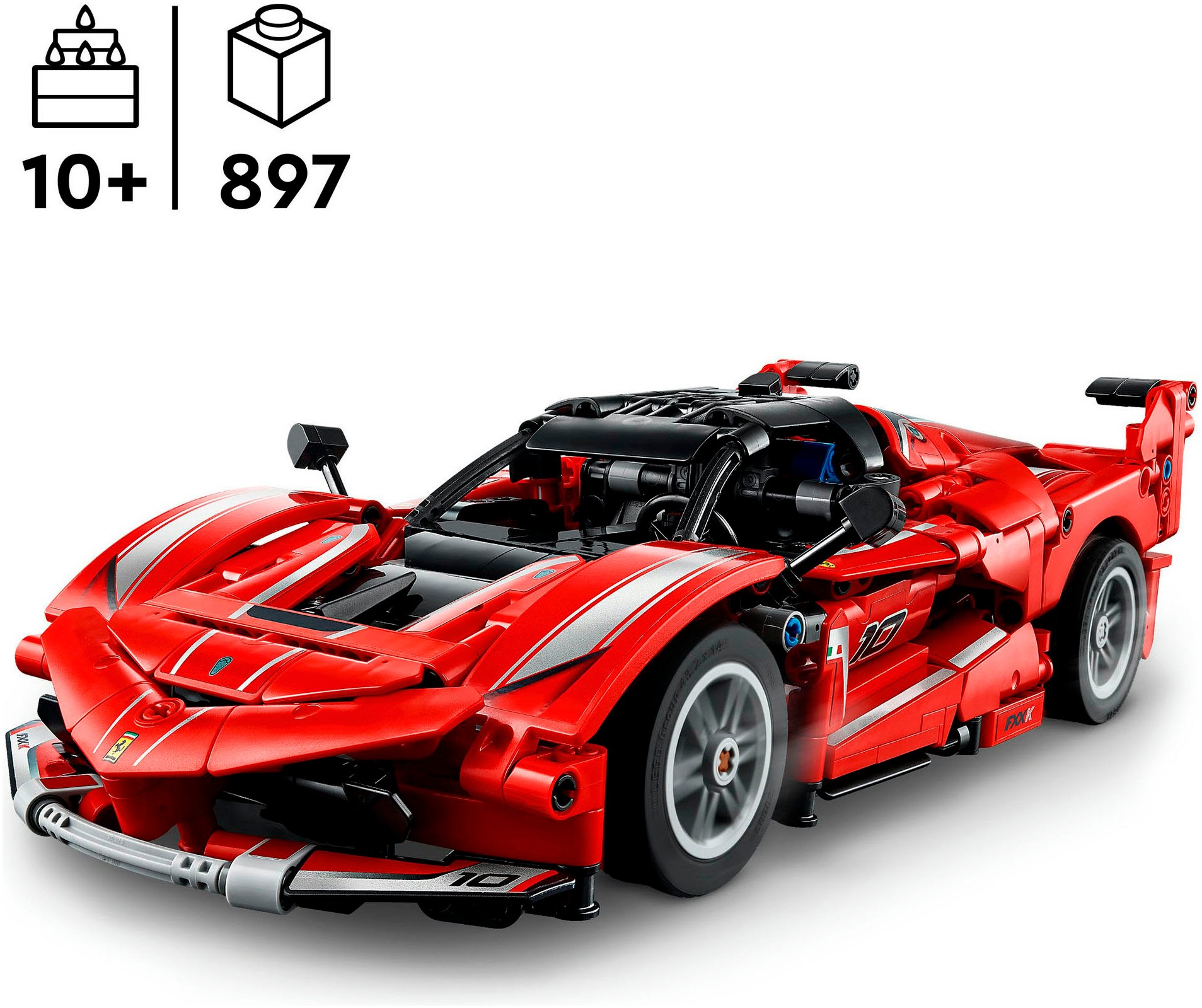 LEGO® Konstruktionsspielsteine »Ferrari FXX K (42212), LEGO Technic«, (897 St.), Made in Europe
