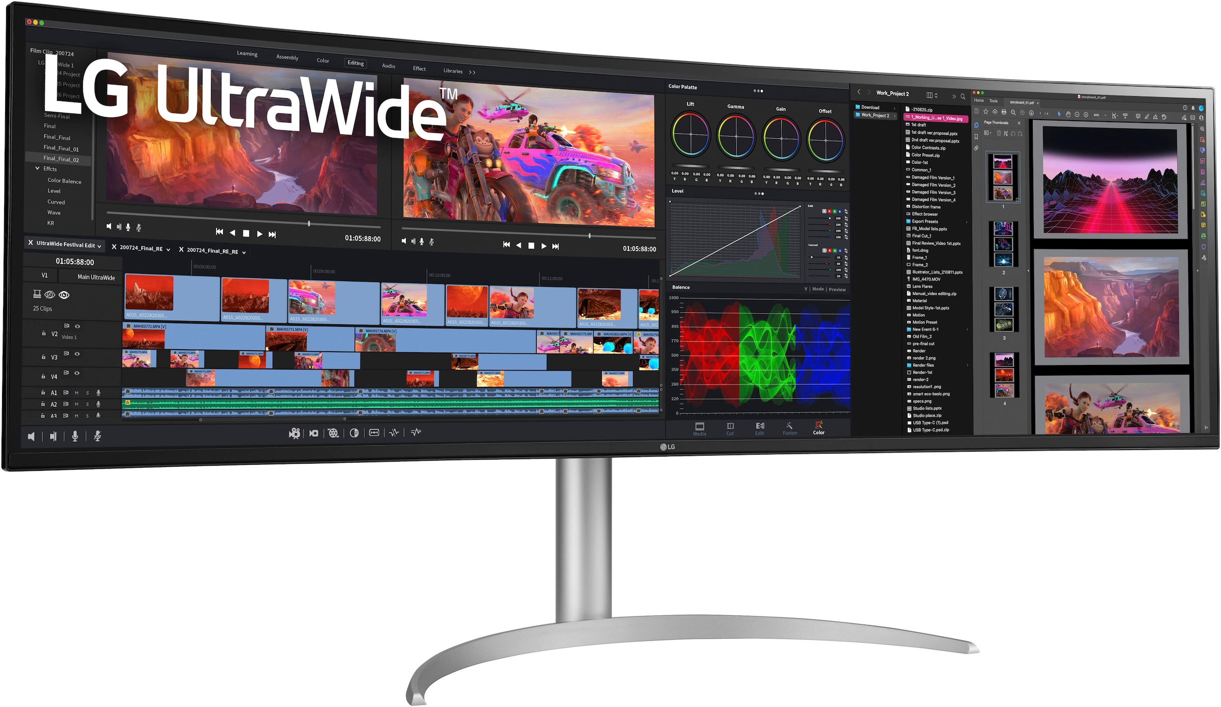 LG LED-Monitor »49WQ95C-W«, 124 cm/49 Zoll, 5120 x 1440 px, DQHD, 5 ms Reaktionszeit, 144 Hz