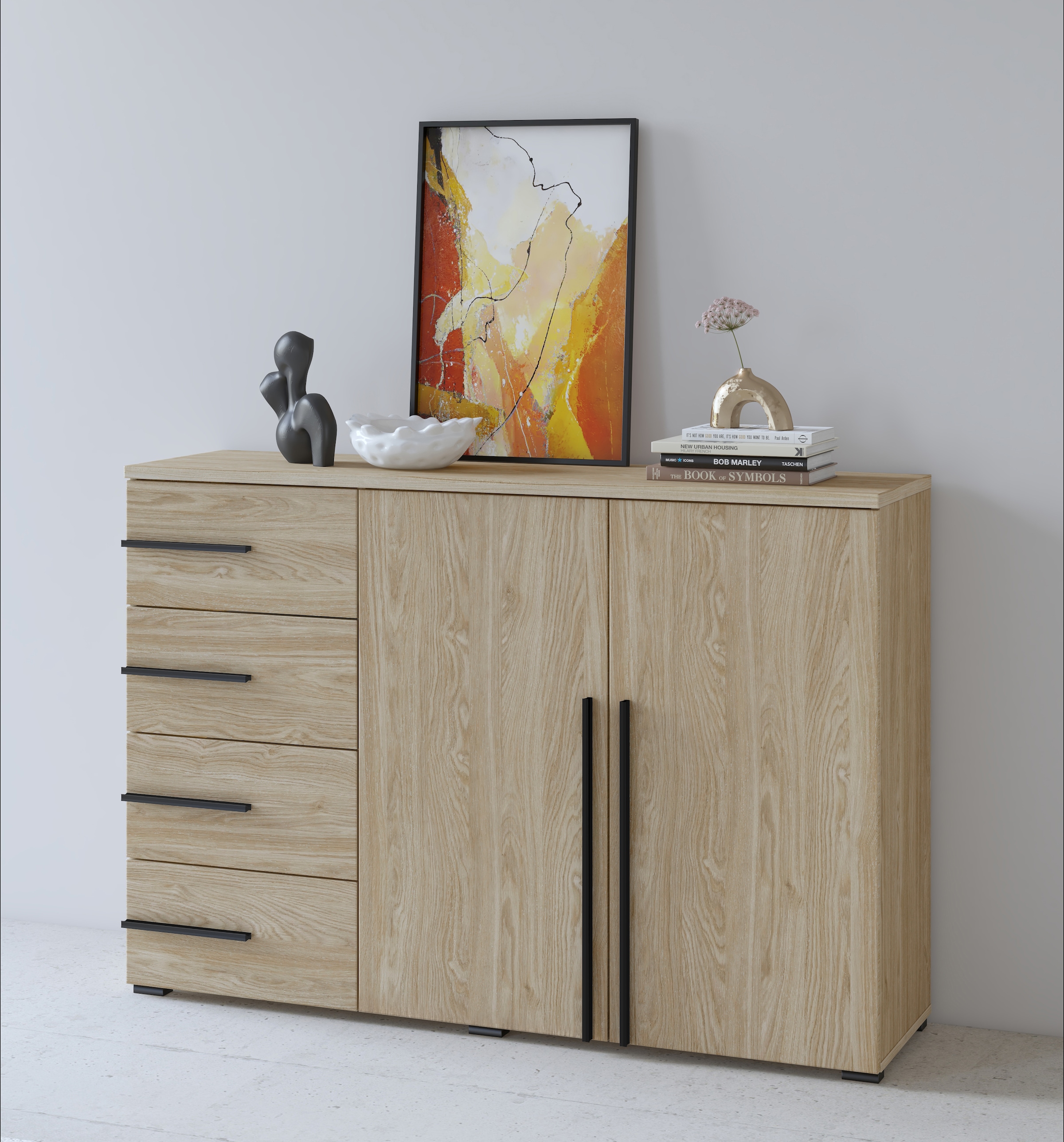 INOSIGN Kommode "Violla, 135x94x40 cm (BxHxT), Sideboard mit 4 Schubladen, günstig online kaufen