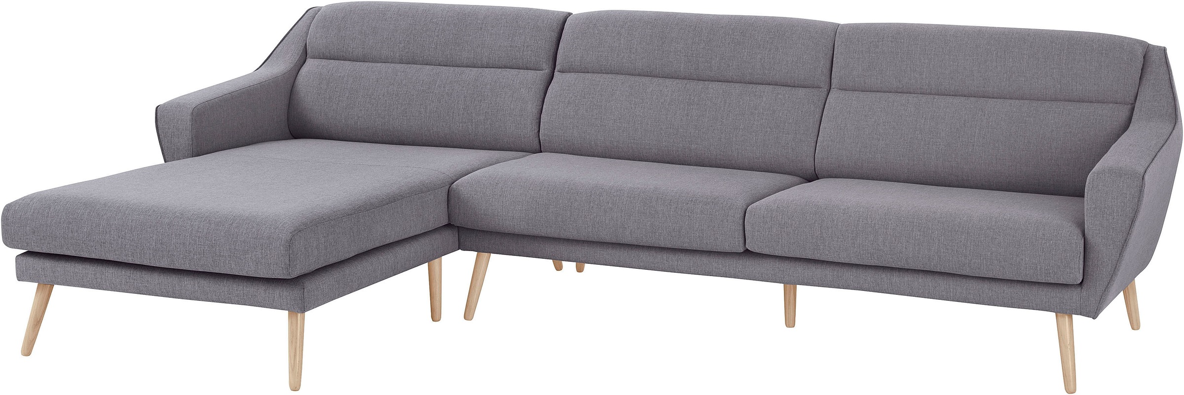 OTTO home Ecksofa "Bille L-Form" mit Naht im Rückenkissen und Beinen aus Ei günstig online kaufen