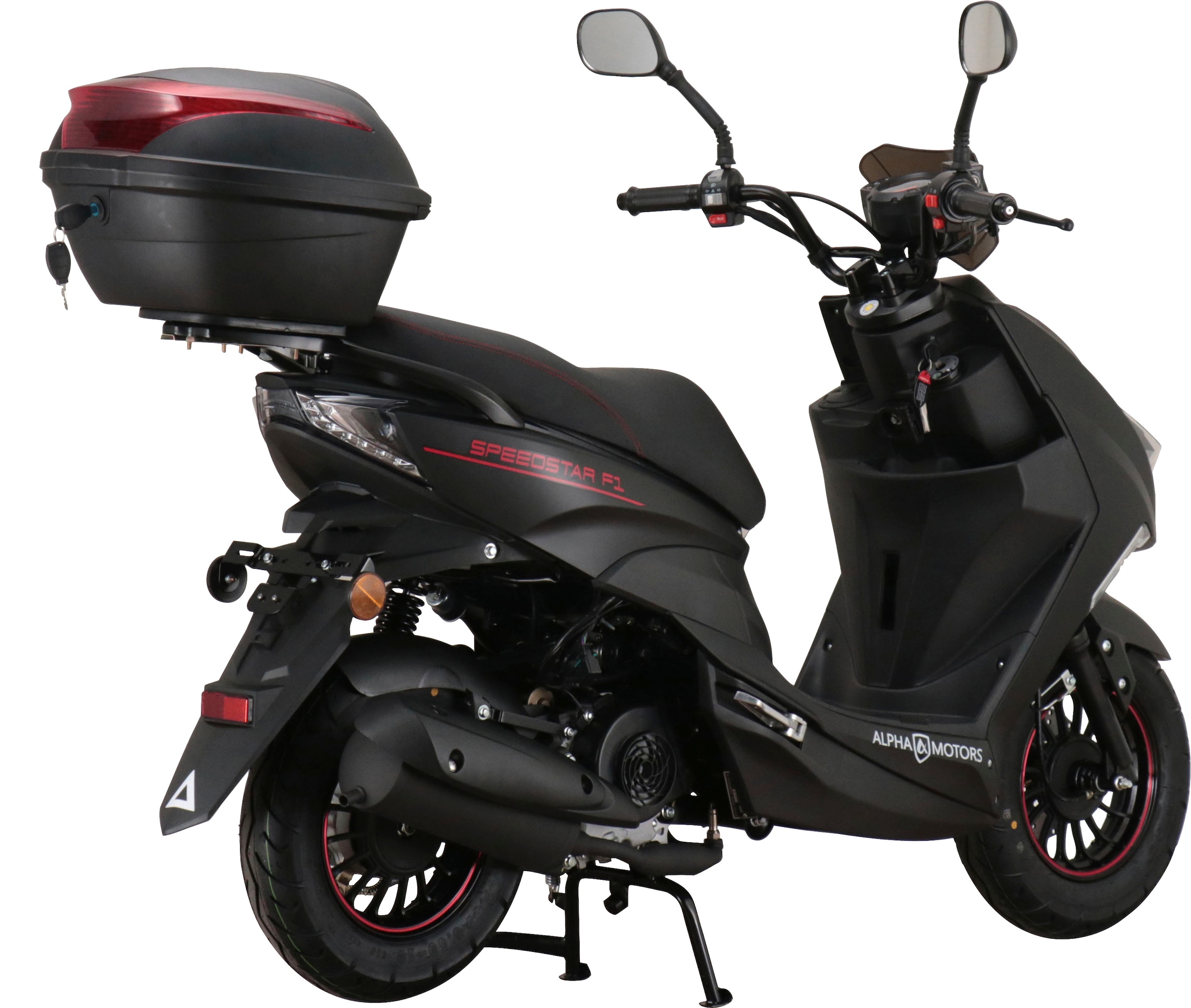 Alpha Motors Mofaroller »Speedstar FI«, 50 cm³, 25 km/h, Euro 5, 2,72 PS, (mit Topcase), mit Lenkerschloss