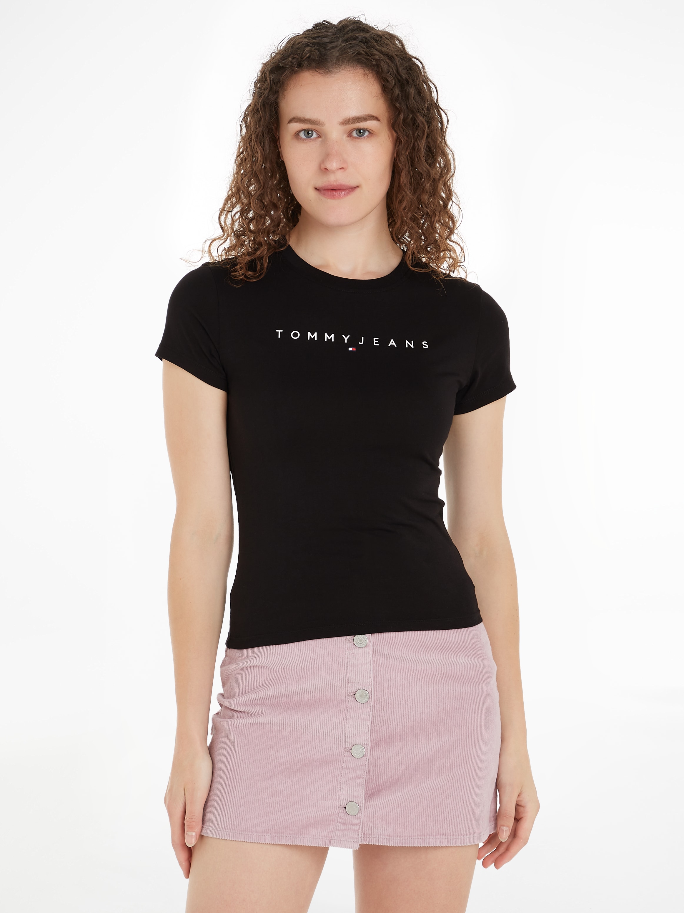 Tommy Jeans T-Shirt »TJW SLIM LINEAR TEE EXT«, mit Logo-Schriftzug