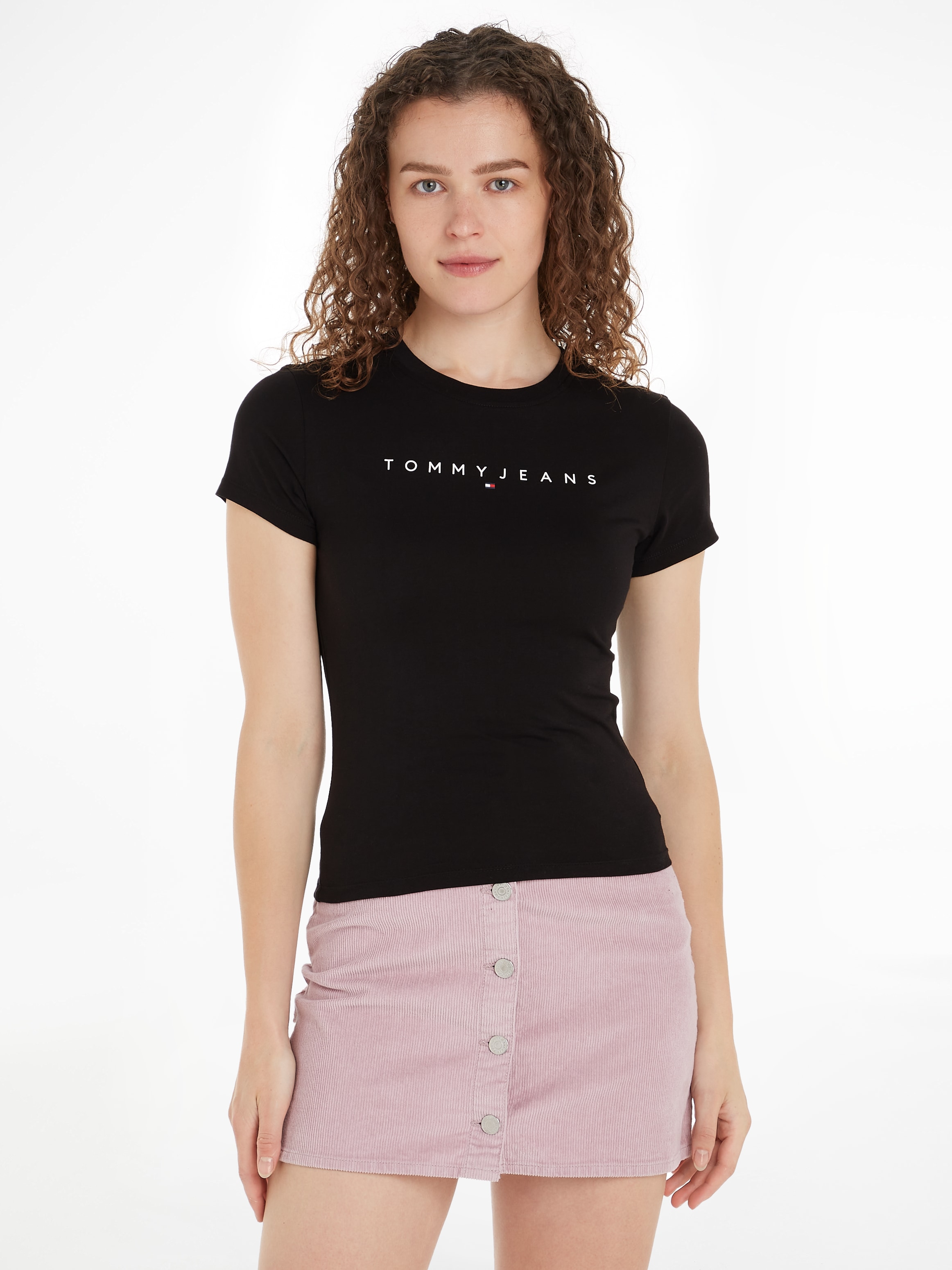 Tommy Jeans Curve T-Shirt "TJW SLIM LINEAR TEE EXT", in Große Größen günstig online kaufen