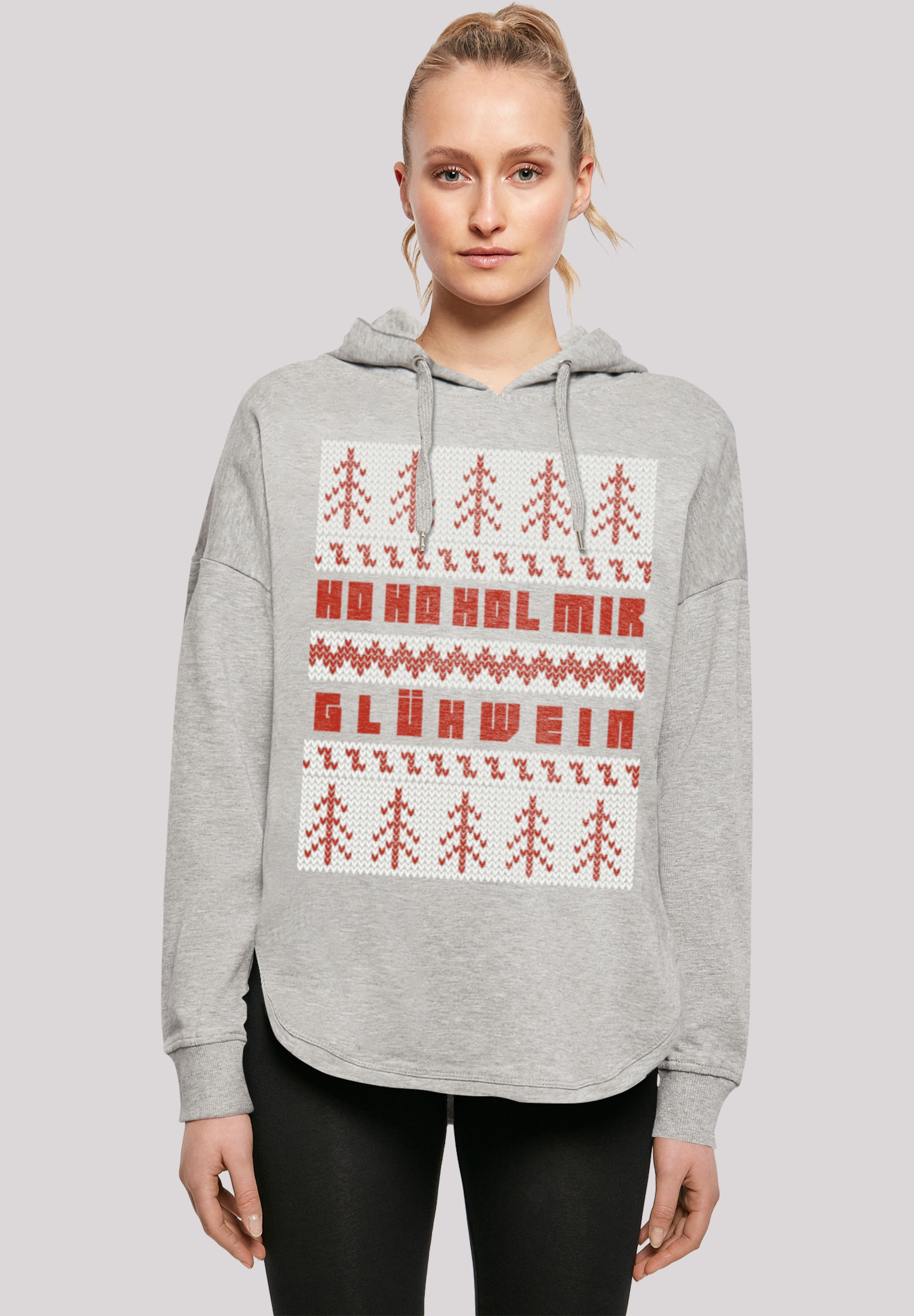 F4NT4STIC Kapuzenpullover »Ho Ho Hol mir Glühwein Weihnachten«, Print