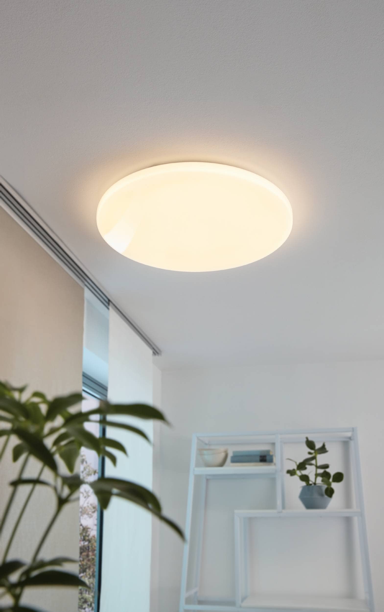 EGLO LED Deckenleuchte »POGLIOLA Deckenlampe, aus Stahl und Kunststoff, Wohnzimmerlampe«, 1 flammig, Leuchtmittel LED-Modul | LED fest integriert, Ø31cm, LED Deckenleuchte, Leuchte aus Stahl und Kunststoff, Lampe weiß