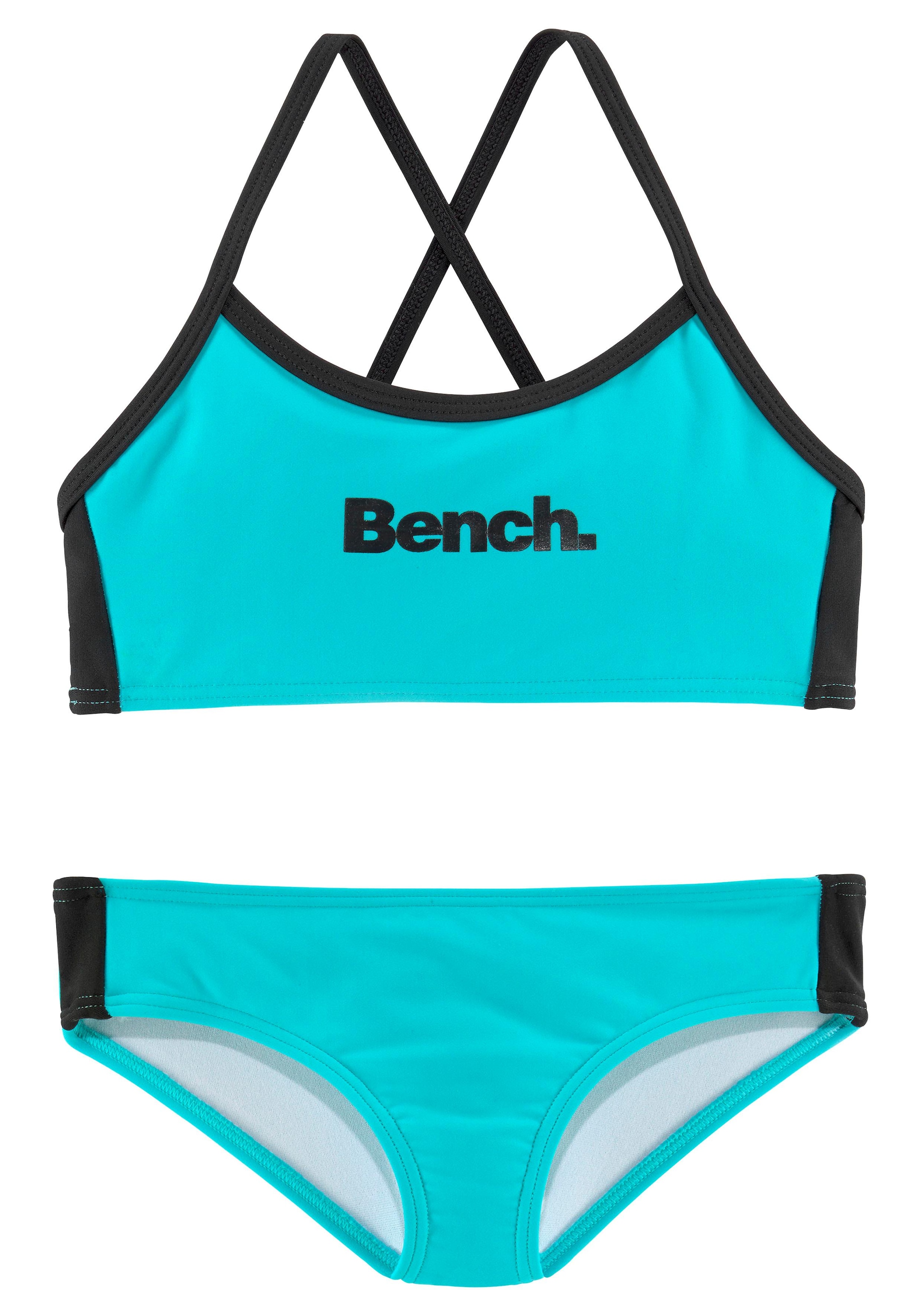 mit Bench. | Bustier-Bikini, Friday gekreuzten Trägern BAUR Black
