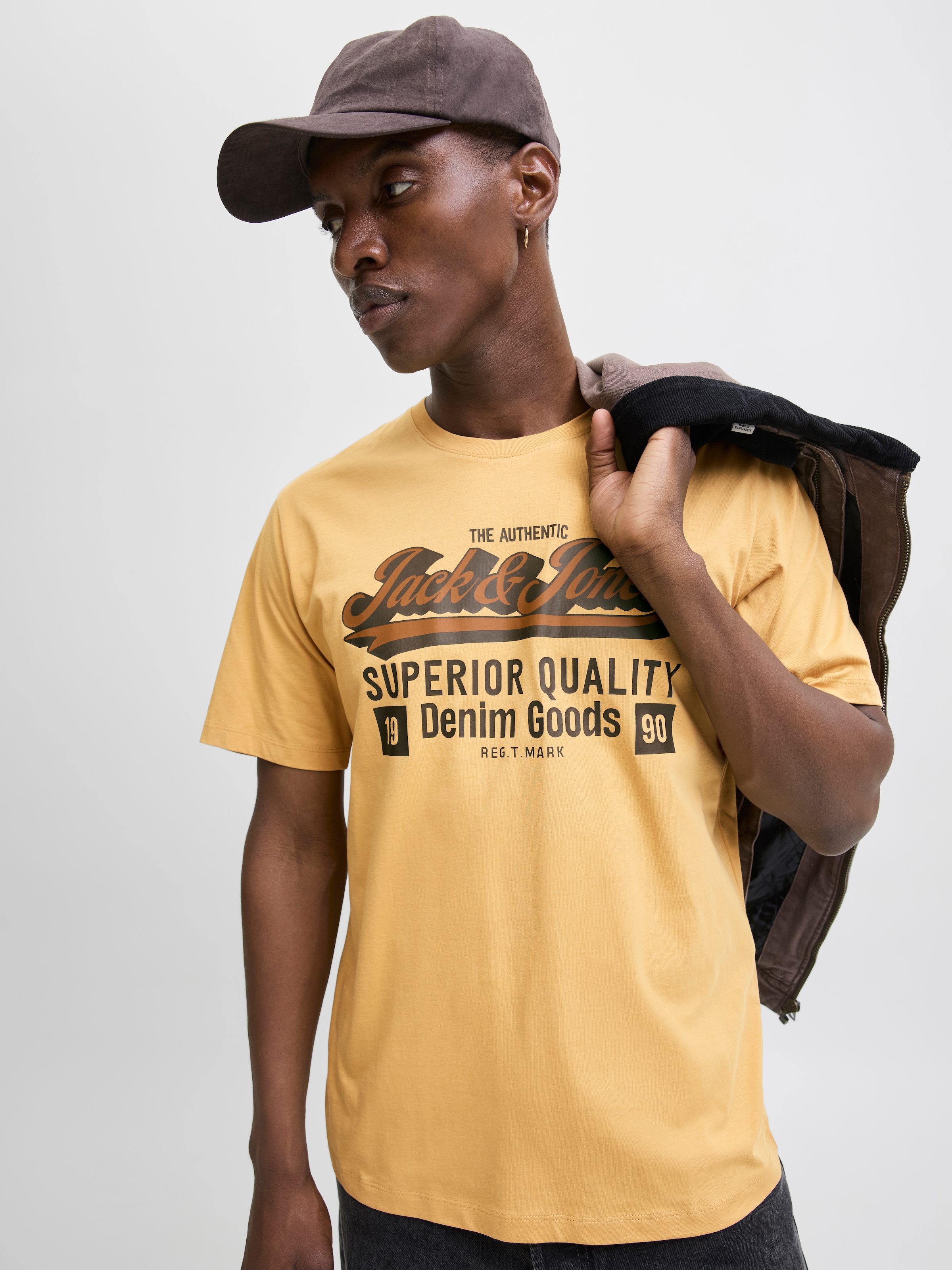Jack & Jones Rundhalsshirt »JJELOGO TEE SS O-NECK 2 COL AW25 SN«