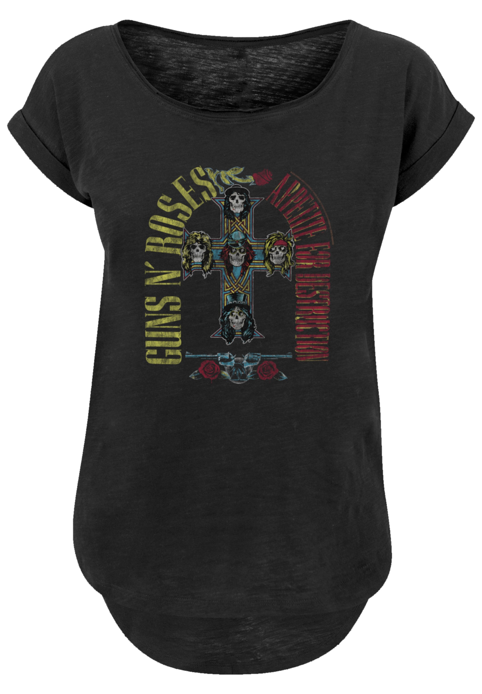 F4NT4STIC T-Shirt "Guns N Roses Skull Rock Band Merch" Premium Qualität günstig online kaufen