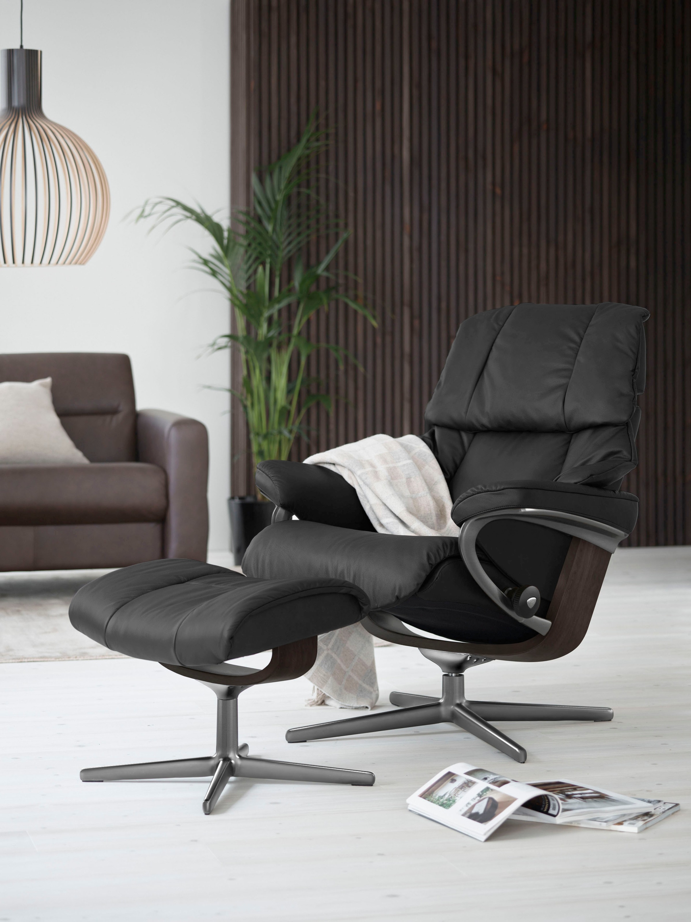 Stressless® Fußhocker »Reno«, mit Cross Base, Größe S, M & L, Holzakzent Wenge