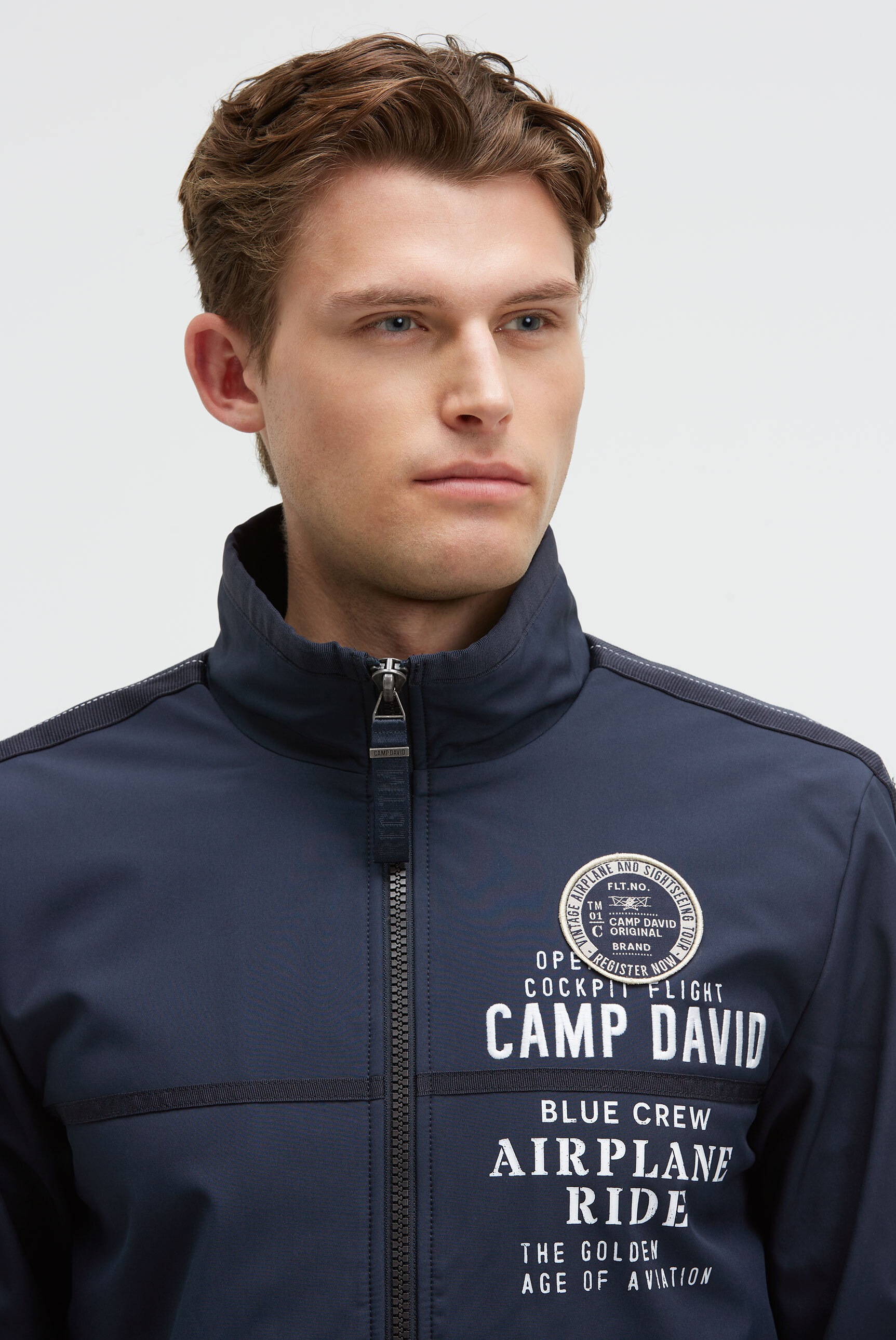 CAMP DAVID Outdoorjacke ohne Kapuze mit Stehkragen
