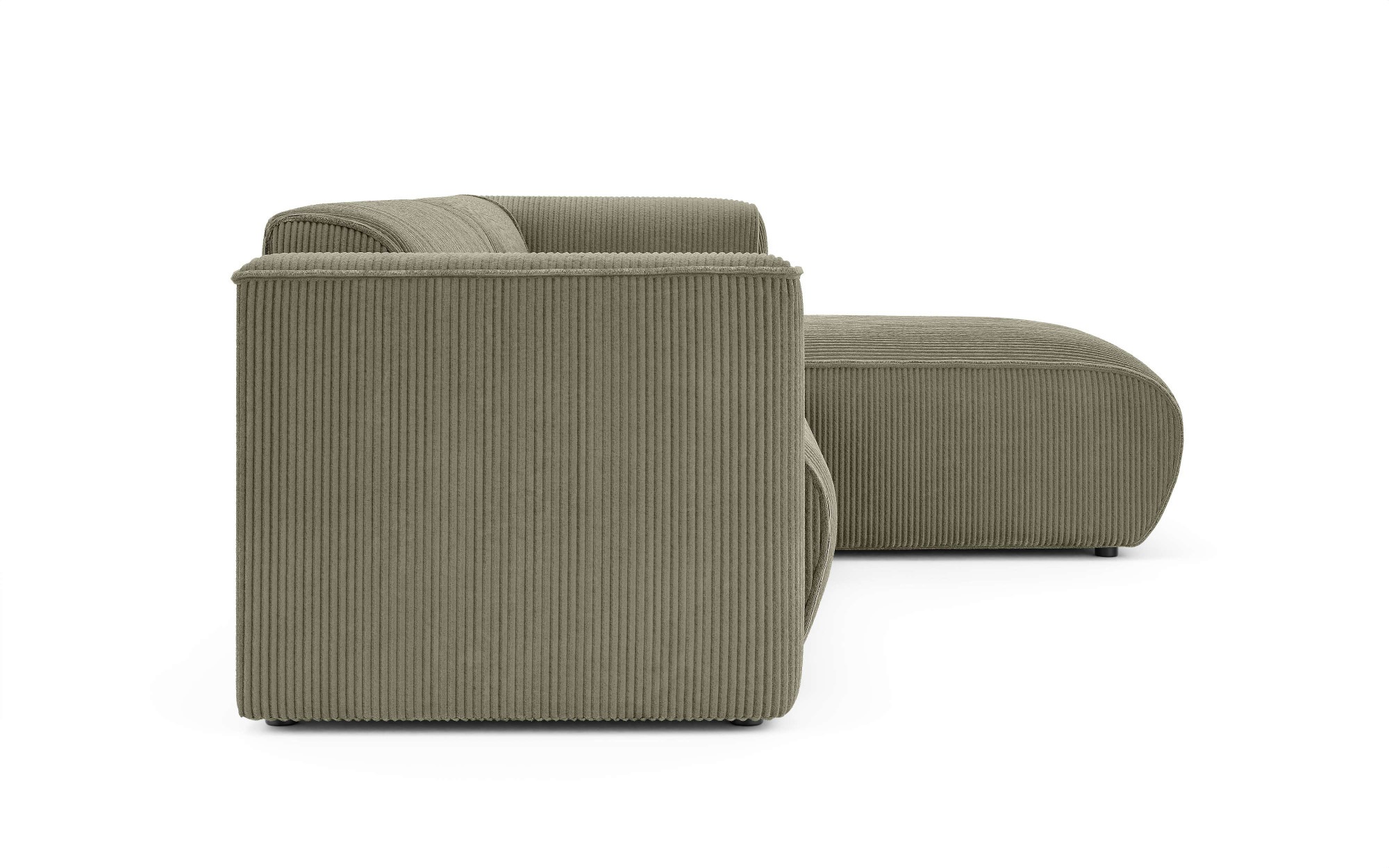 INOSIGN Ecksofa »MERID L-Form (257 cm), zeitlos & stilvolles Design,«, Aufwendig gepolstert, in Cord, Chenille und Struktur