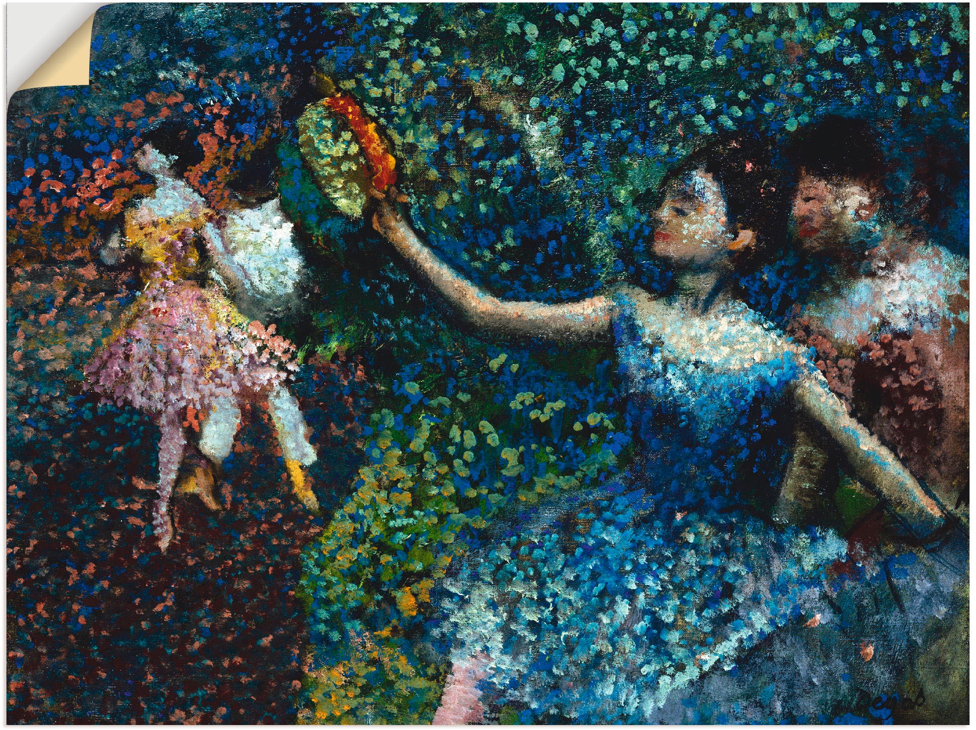 Artland Wandbild »Tänzerin mit Menschen, in bestellen Leinwandbild, (1 Tambourin. BAUR | Um oder Größen als Wandaufkleber versch. 1897«, St.), Poster