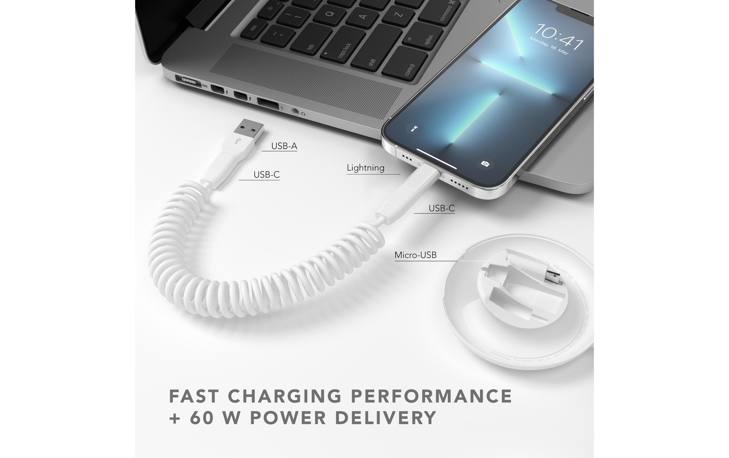 VONMÄHLEN USB-Kabel »Allroundo Eco All-in-One Weiss«