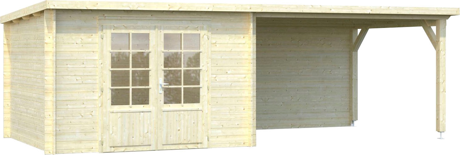 Palmako Gartenhaus »Ella«, (Set), 8,7+10,0 m², mit Anbaudach