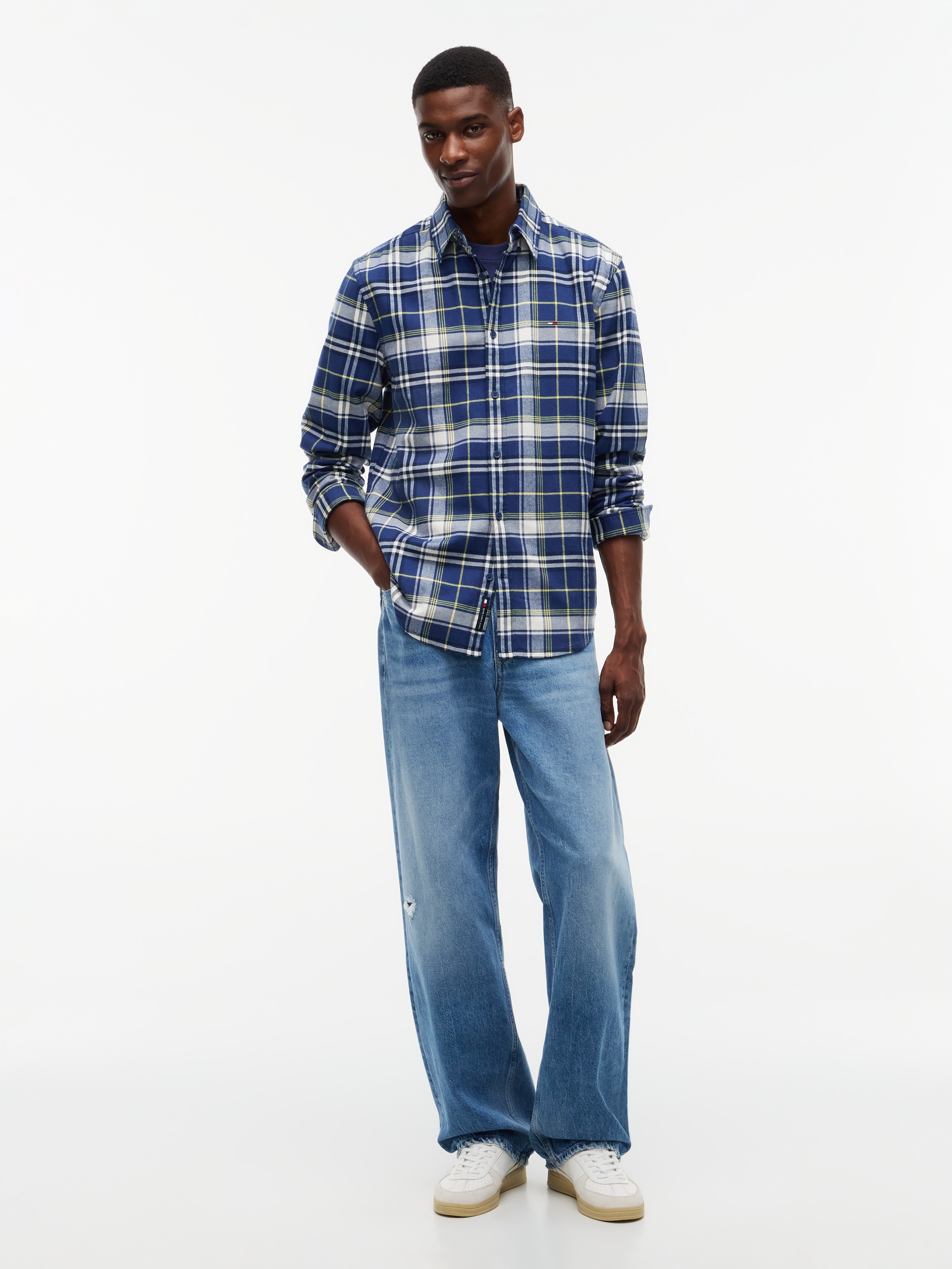 Tommy Jeans Flanellhemd »REGULAR FLANNEL CHECK SHIRT« Regular fit mit Karomuster