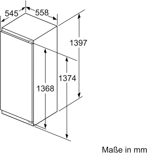 BOSCH Einbaukühlschrank »KIR51AFF0«, KIR51AFF0, 139,7 cm hoch, 55,8 cm breit
