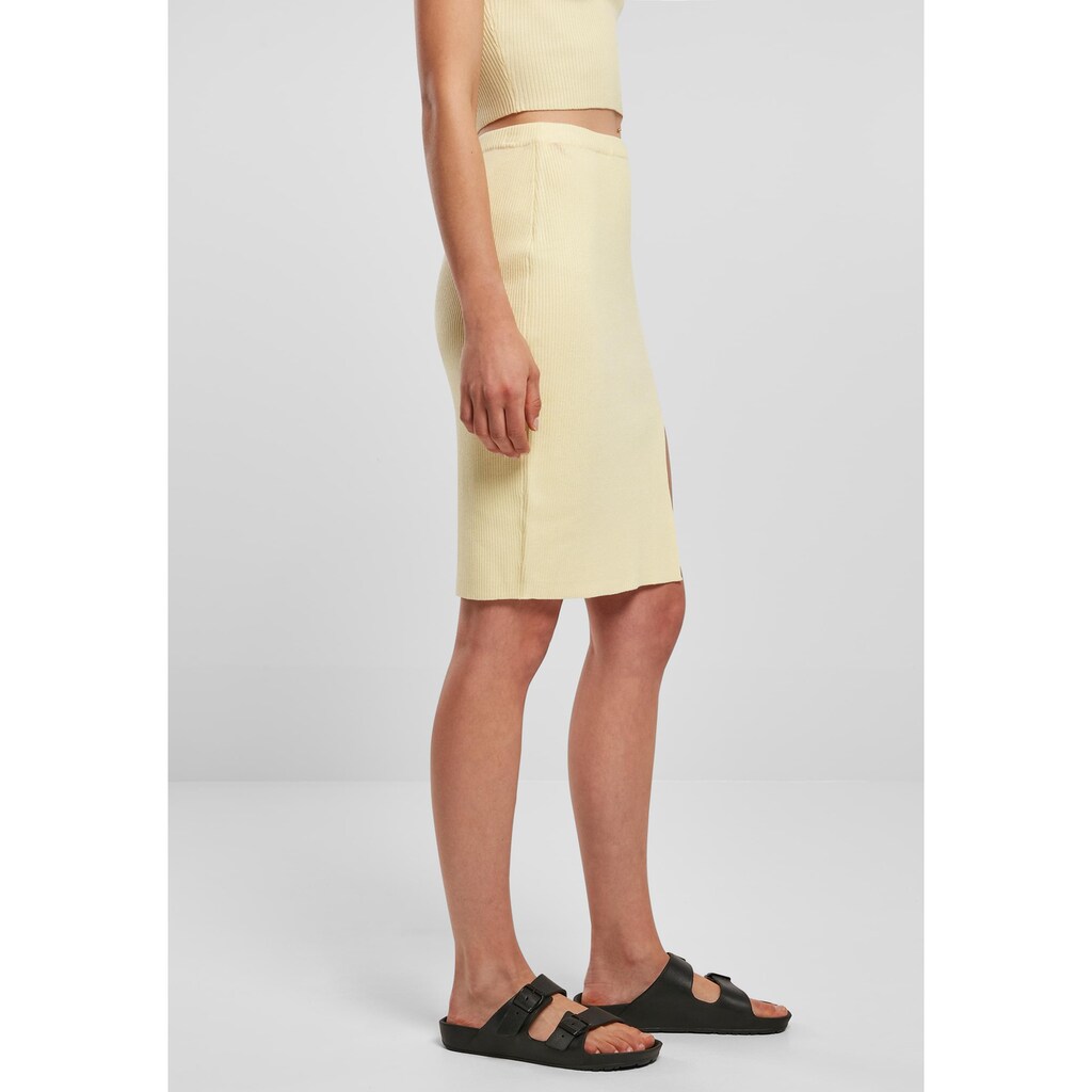 URBAN CLASSICS Sommerrock »Urban Classics Damen Ladies Rib Knit Skirt«, (1 tlg.)