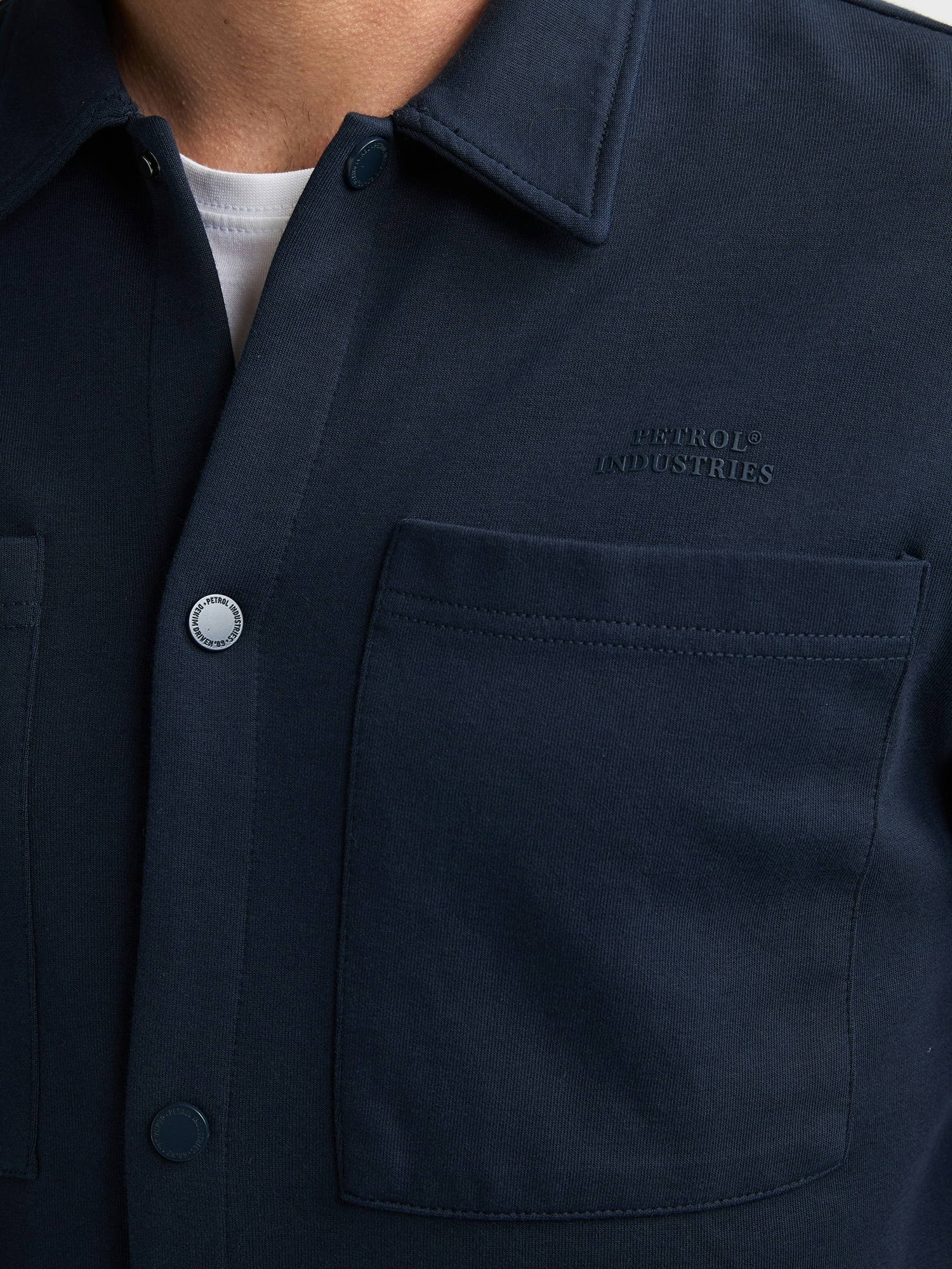 Petrol Industries Langarmhemd »Men Sweater Collar« wärmendes Material mit Druckknöpfen