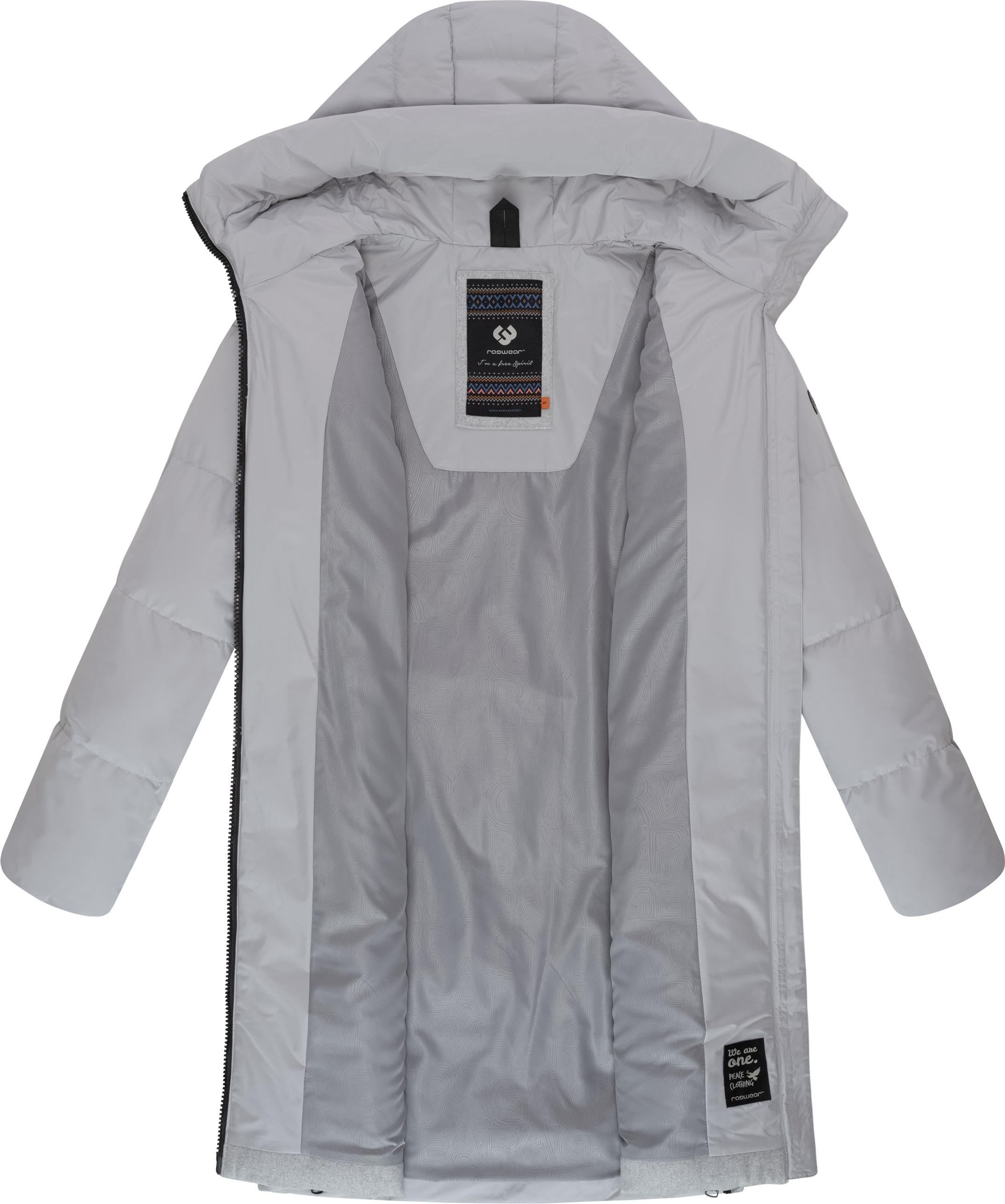 Ragwear Wintermantel »Jumana«, Damen Mantel aus modernem Materialmix mit Kapuze