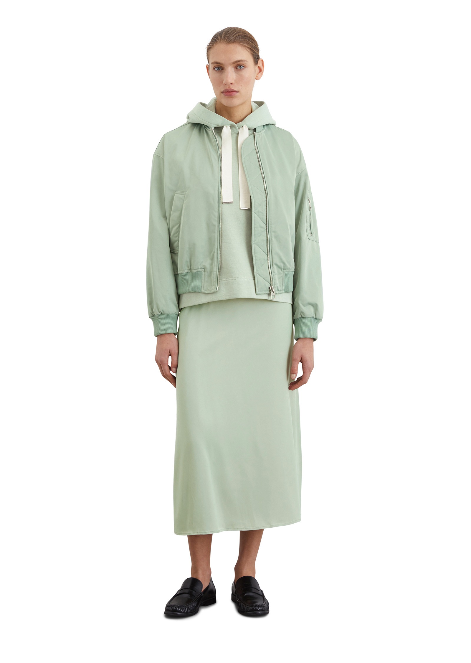 Marc O'Polo Outdoorjacke »aus recyceltem Polyester-Twill«, ohne Kapuze
