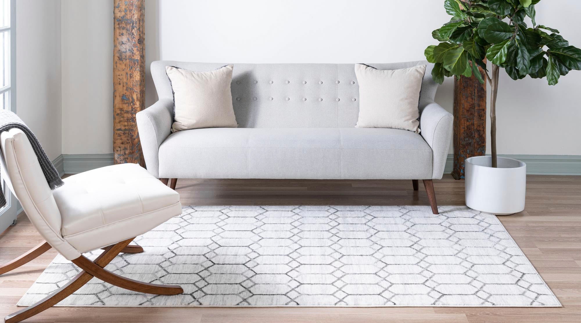 Myflair Möbel & Accessoires Teppich »Titan Trellis Lagerräumung«, rechteckig, 13 mm Höhe, Kurzflor, gewebt, modernes geometrisches Design
