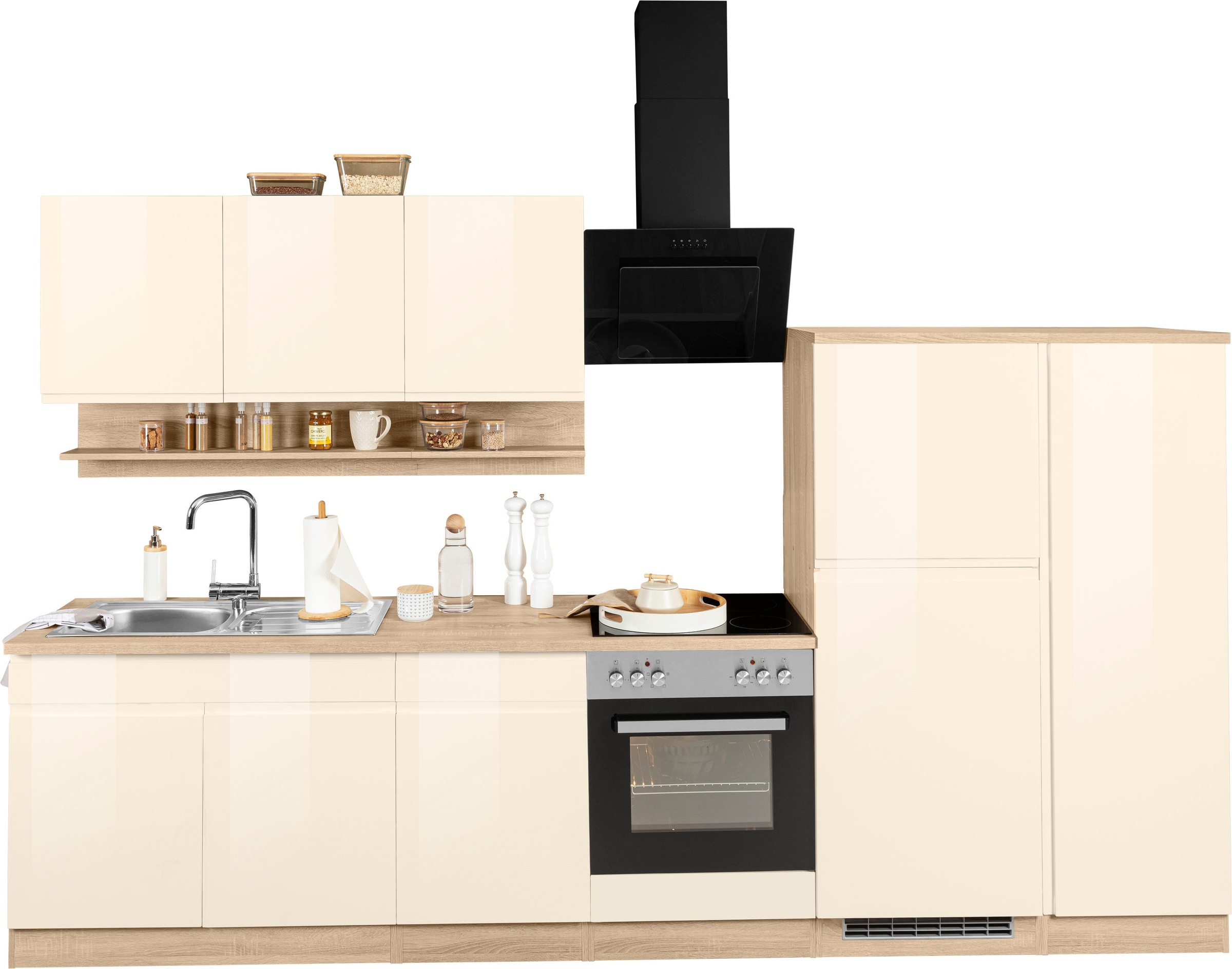 HELD MÖBEL Küchenzeile "Virginia", Breite 320 cm, wahlweise mit E-Geräten günstig online kaufen