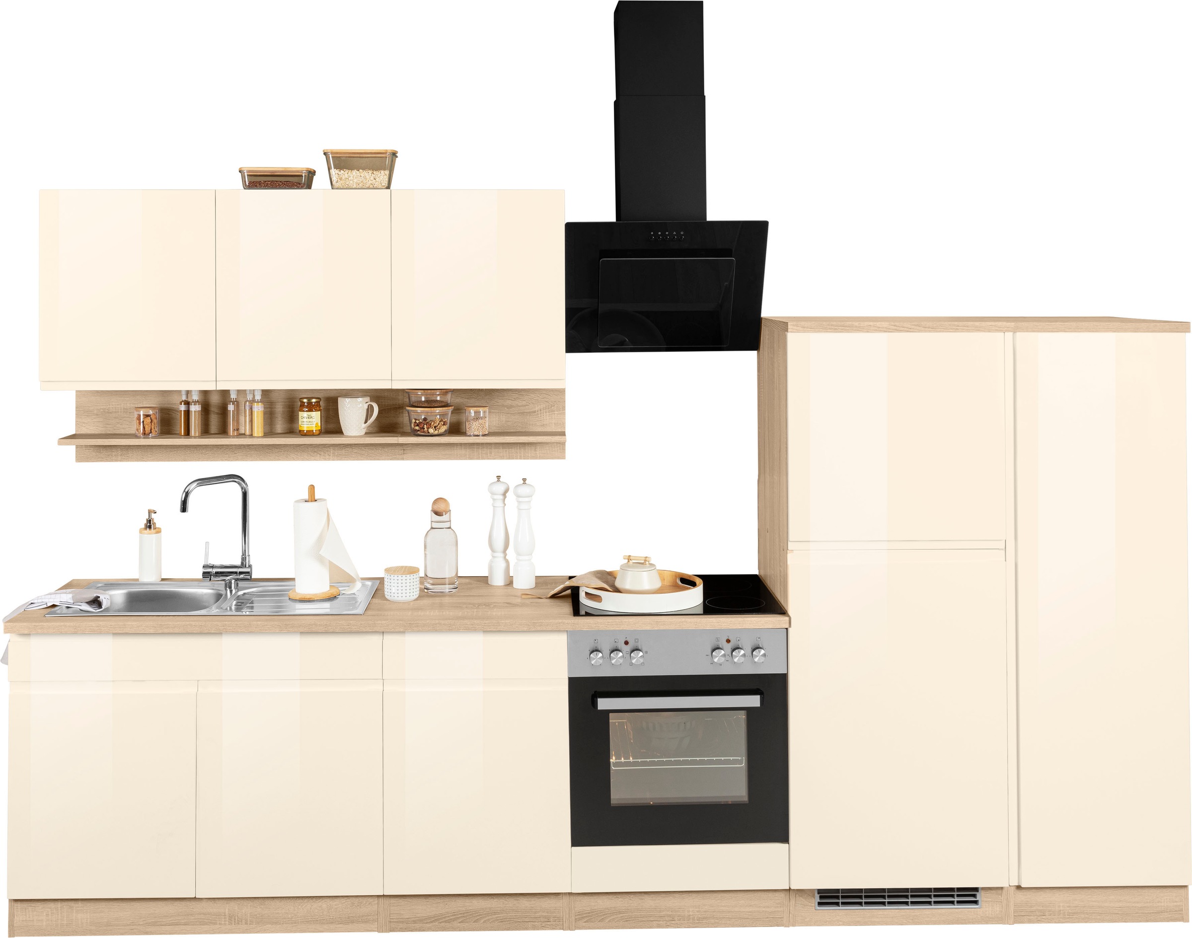 Kochstation Küche "KS-Virginia", Breite 320 cm, wahlweise mit E-Geräten günstig online kaufen