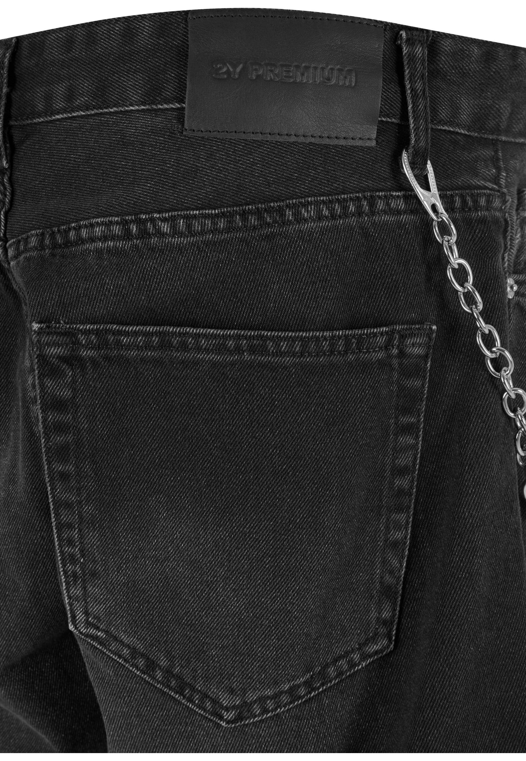 2Y Studios Herren Jeans Shorts Black 29 3