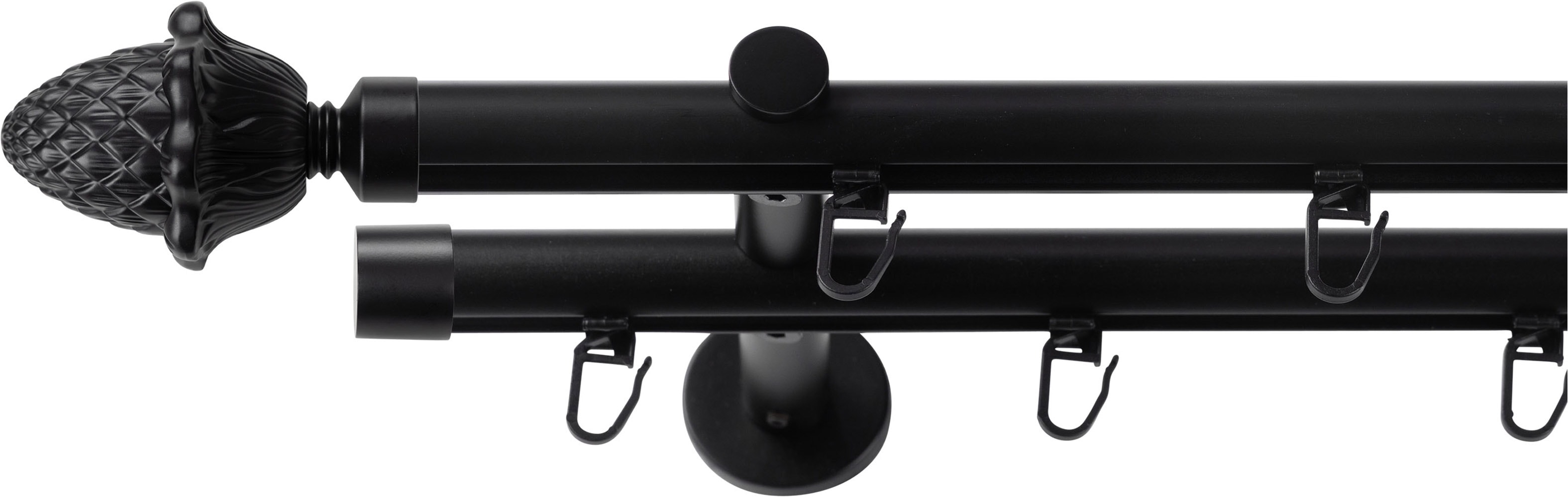 SN DECO GROUP Gardinenstange Ø 19 mm 2 läufig-läufig Fixmaß;kürzbar