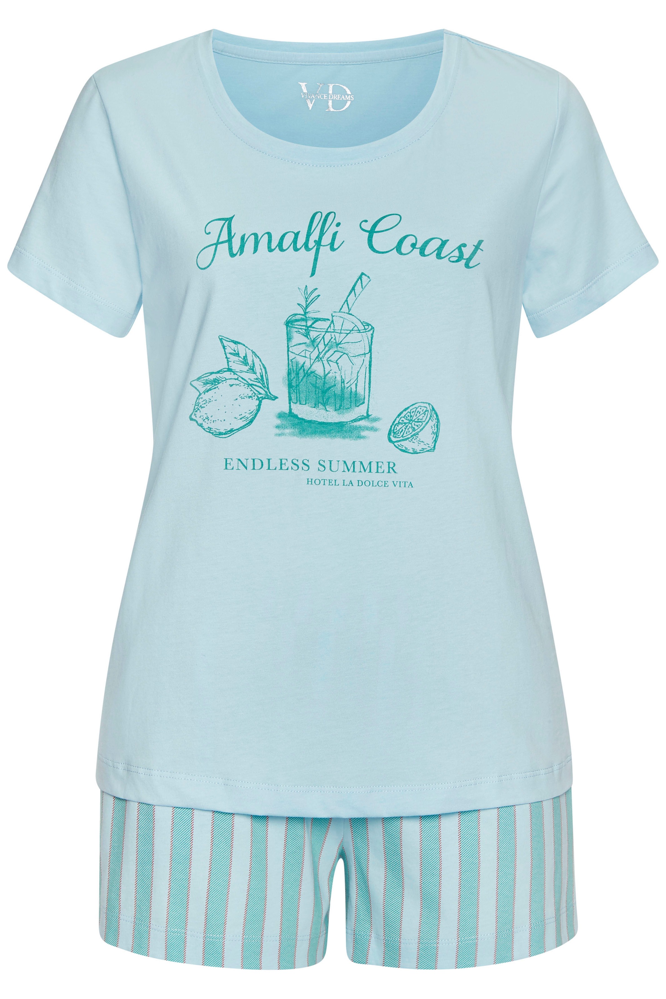 Vivance Dreams Shorty Set, 2-teilig, 2 tlg. mit zartem Streifenmuster günstig online kaufen