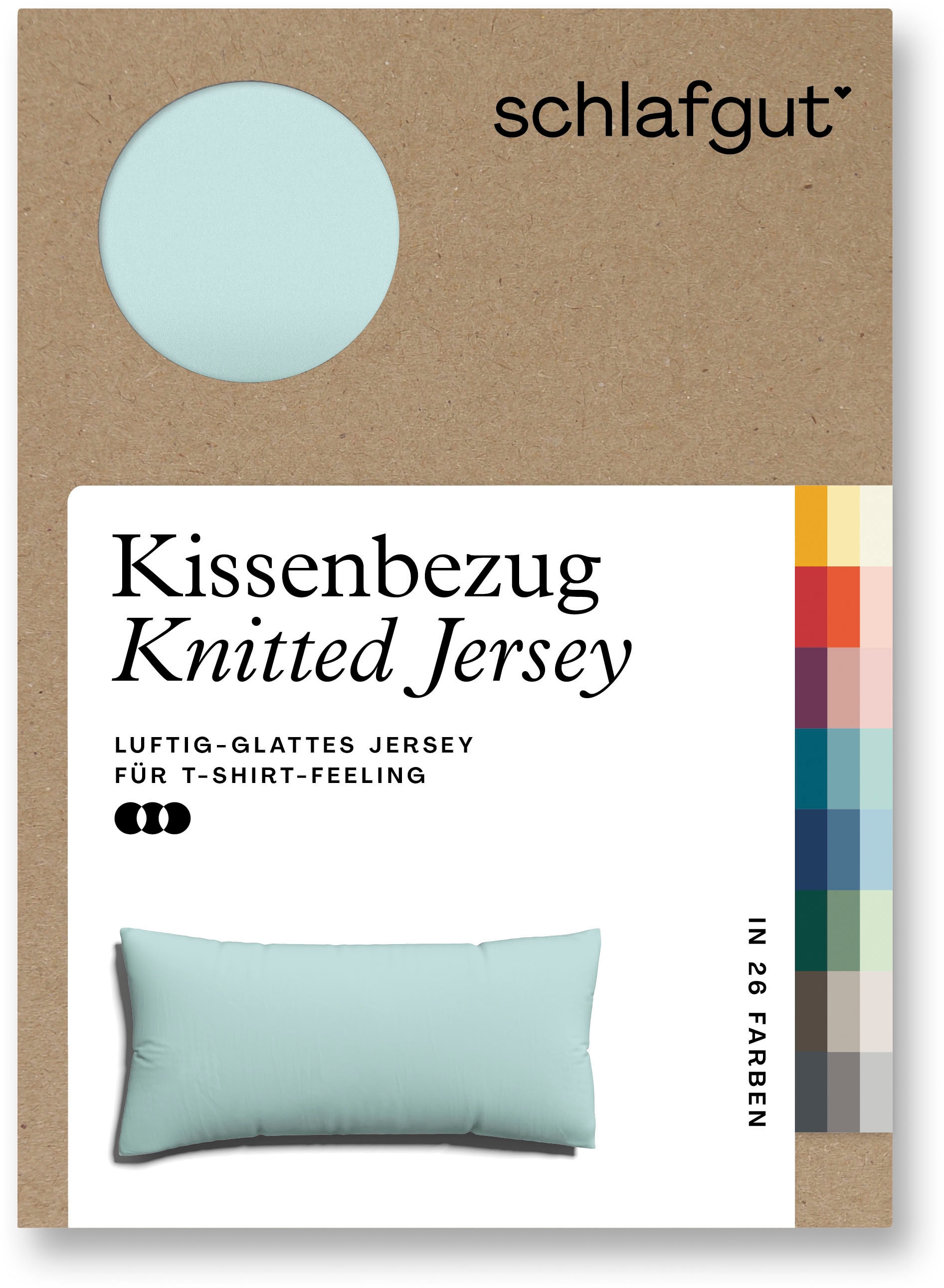 Kissenbezug »Knitted Jersey aus Bio-Baumwolle mit Elasthan, bügelfrei,«, (1 St.),...