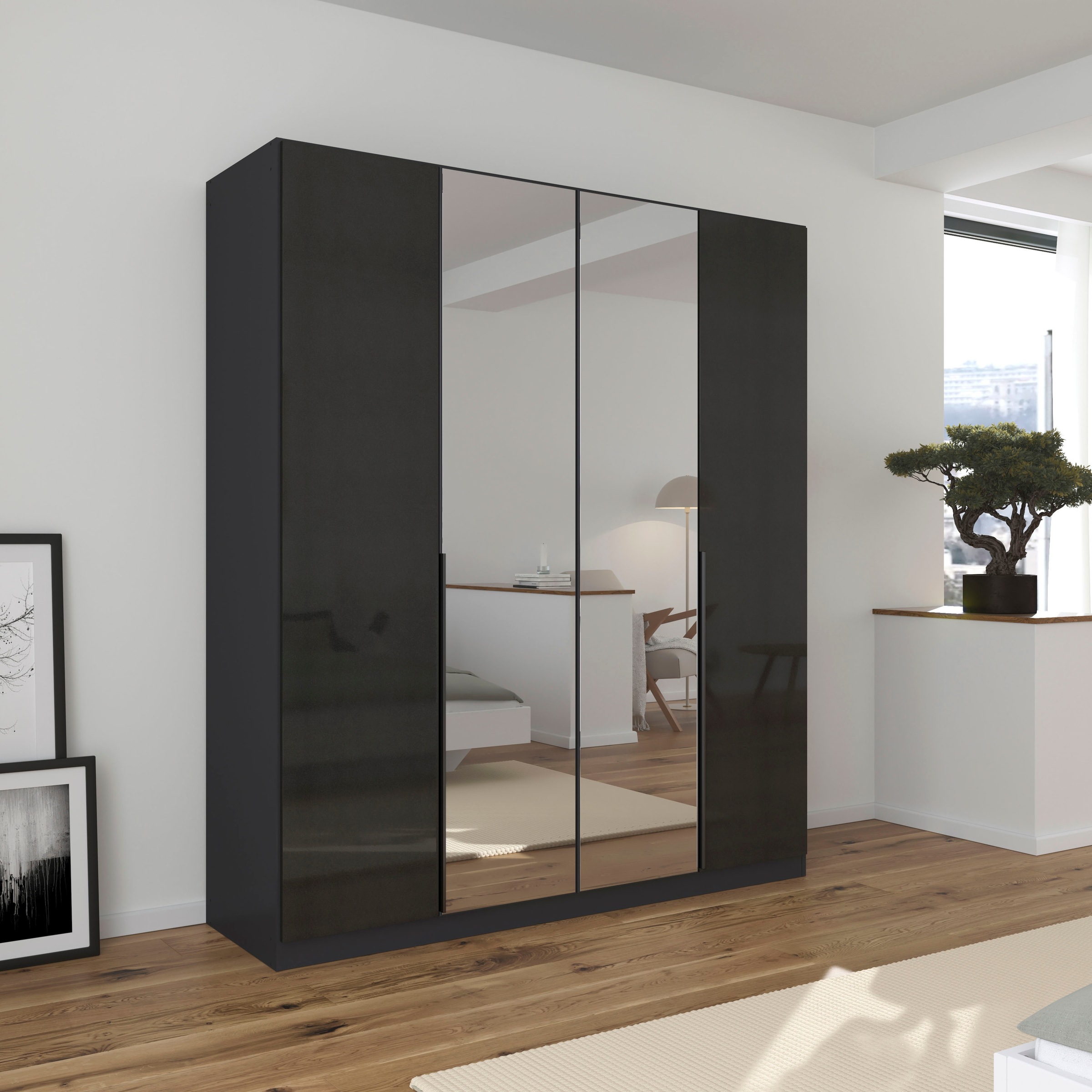 OTTO home Drehtürenschrank "Kleiderschrank Schrank Garderobe AGORDO mit Dek günstig online kaufen