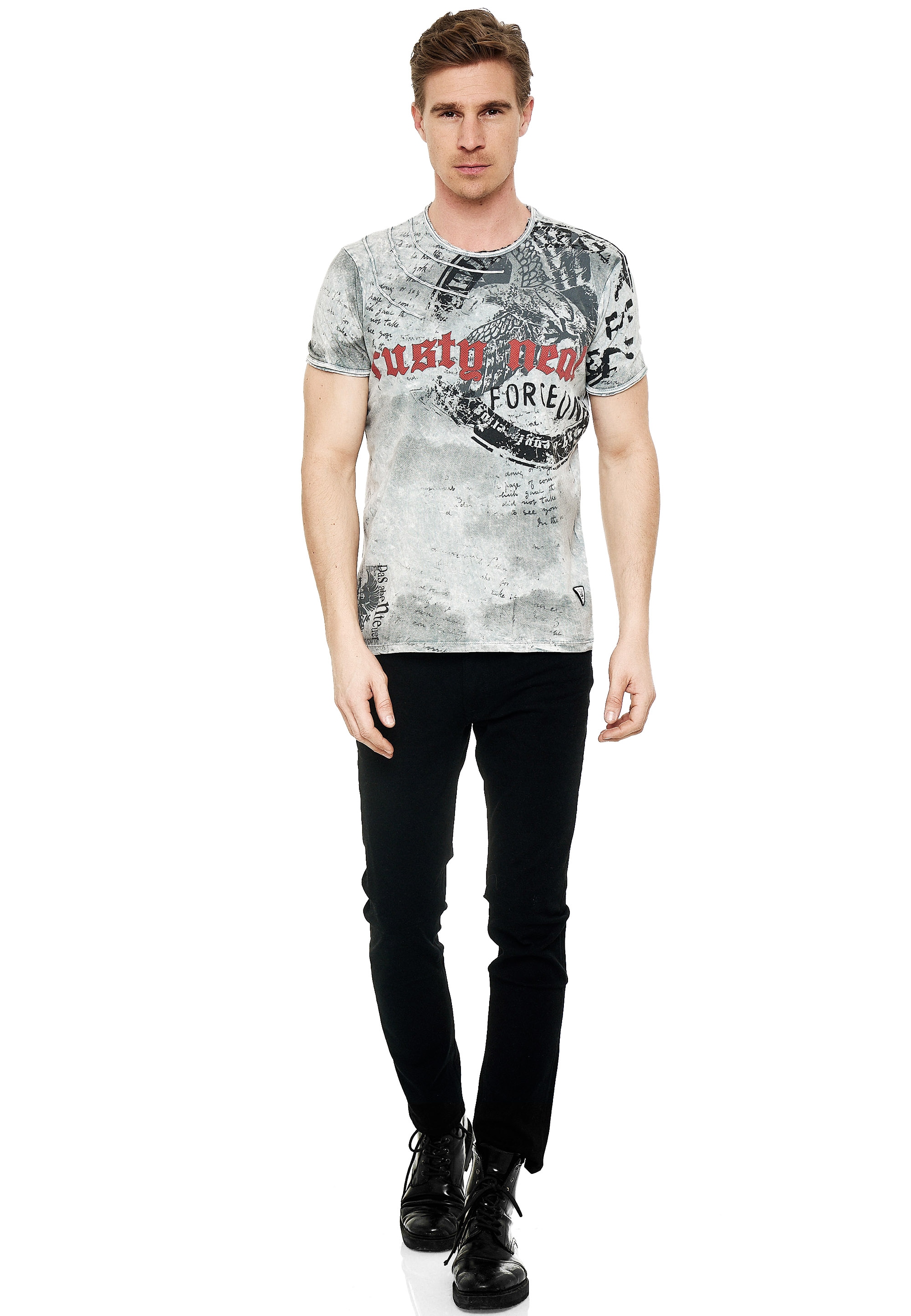 Rusty Neal T-Shirt, mit eindrucksvollem Print