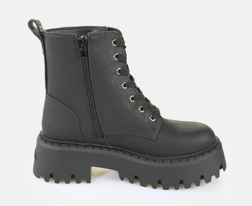 Buffalo Schnürboots »Aspen Lace Up Warm«, Plateauboots, Bikerboots mit Schnürung und Reißverschluss
