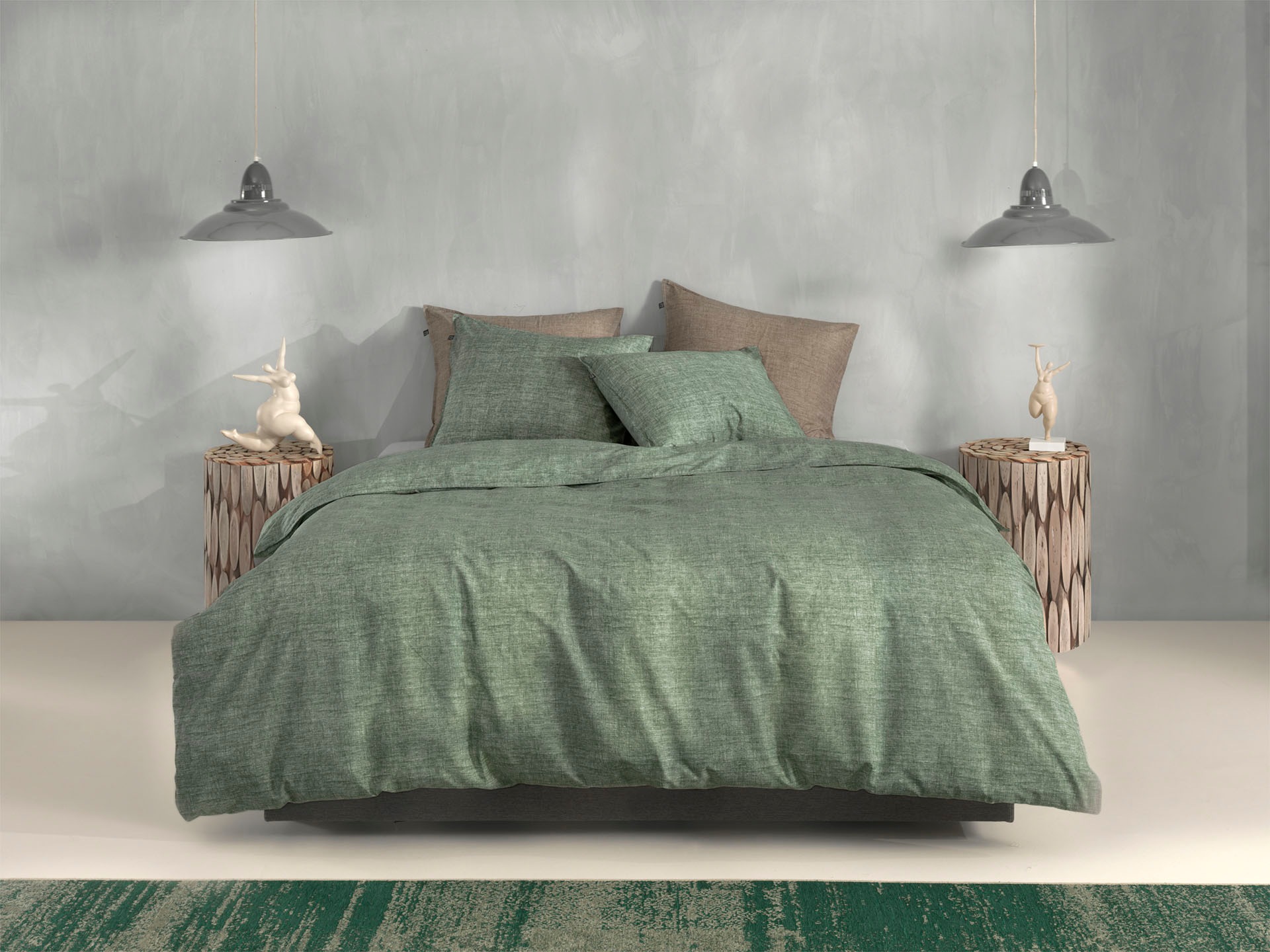 ZO HOME Bettwäsche »Lino« 2 Stk. Bettwäsche aus 100% Baumwolle, hochwertiges Renforcé